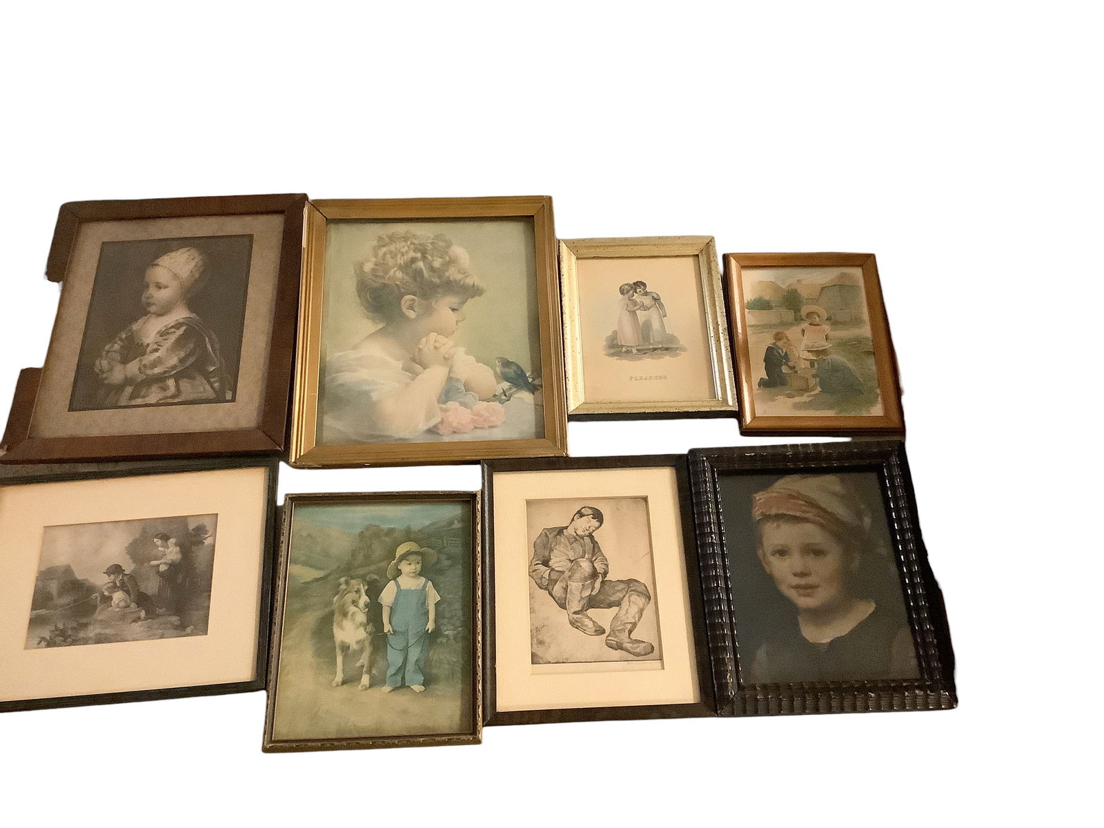Vintage Framed Prints Depicting Children (1 of 1)