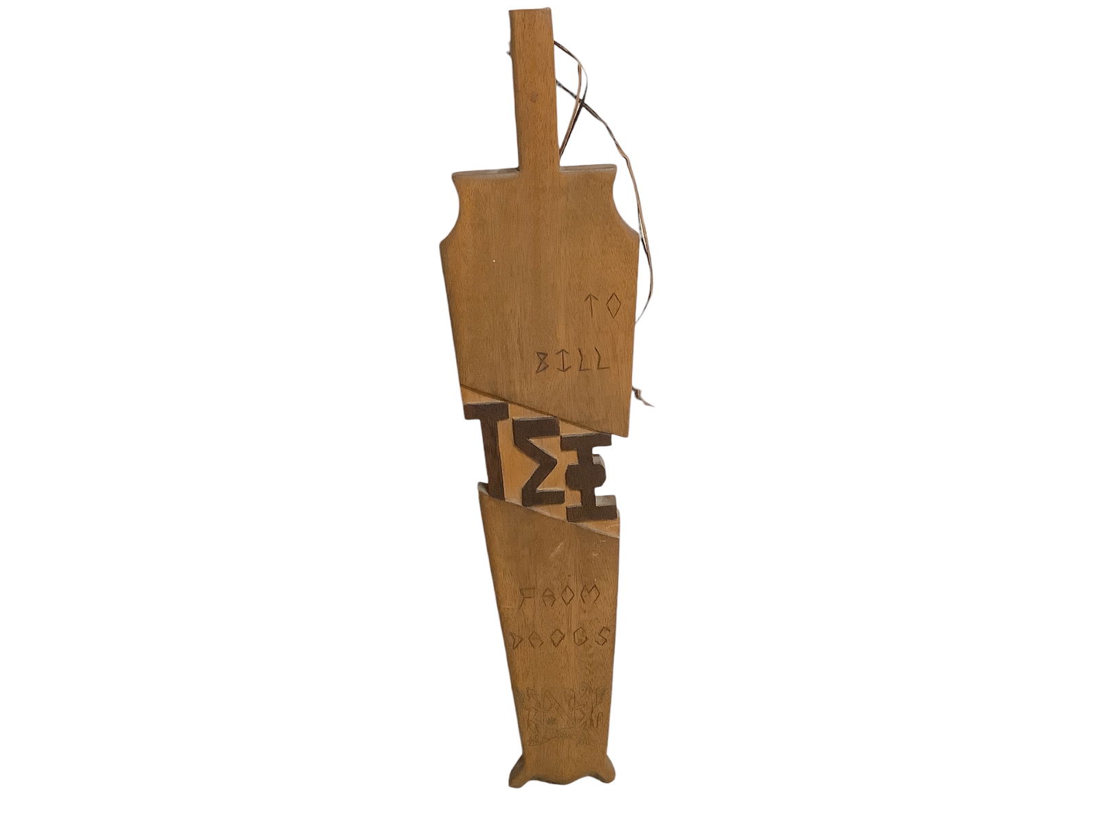 Tau Sigma Phi Fraternity Pledge Paddle, Class of 1966 (1 of 2)