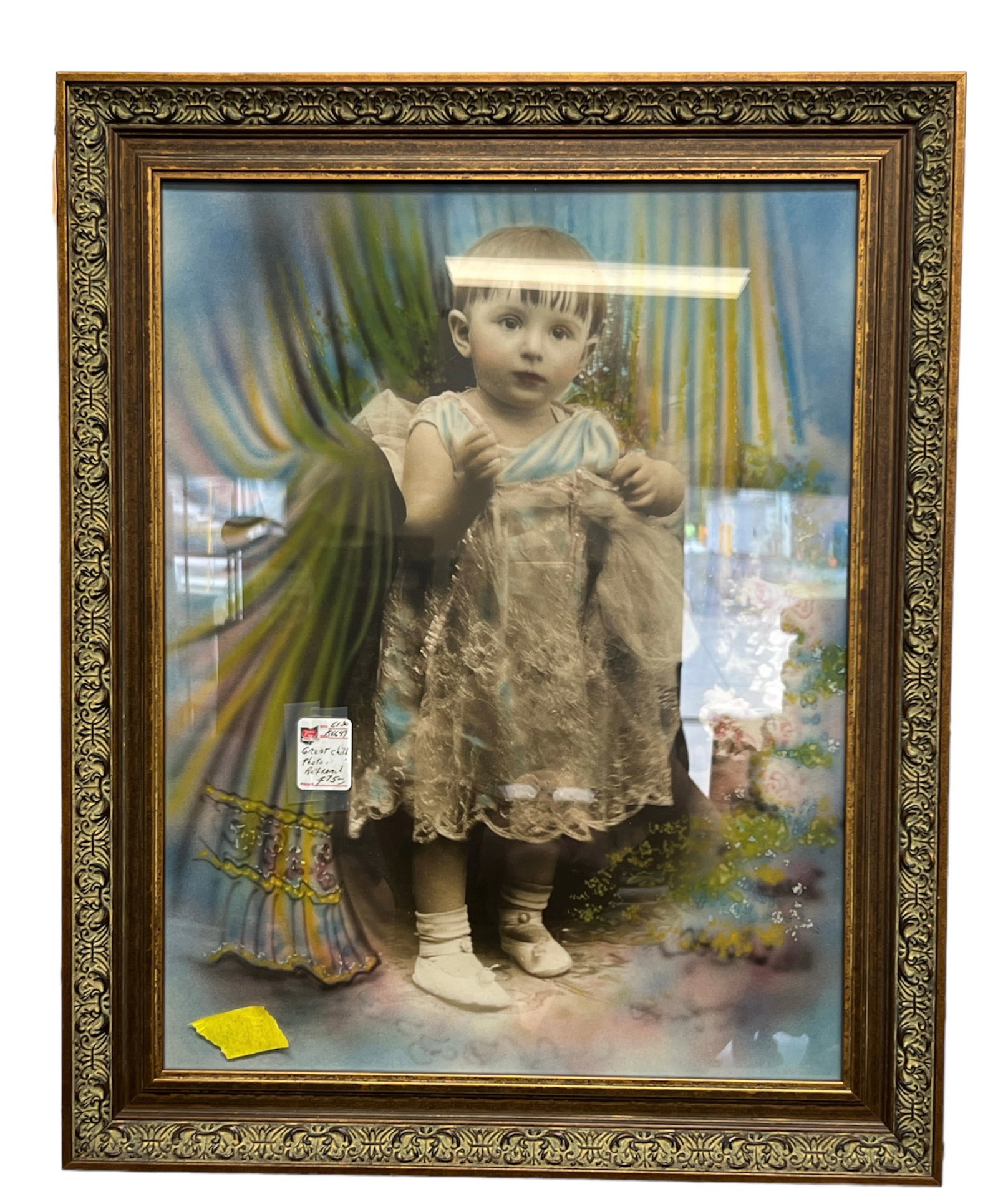 Framed Photo, Colorful Child: Framed Photo, Colorful Child 18î x 22.5î overall.
