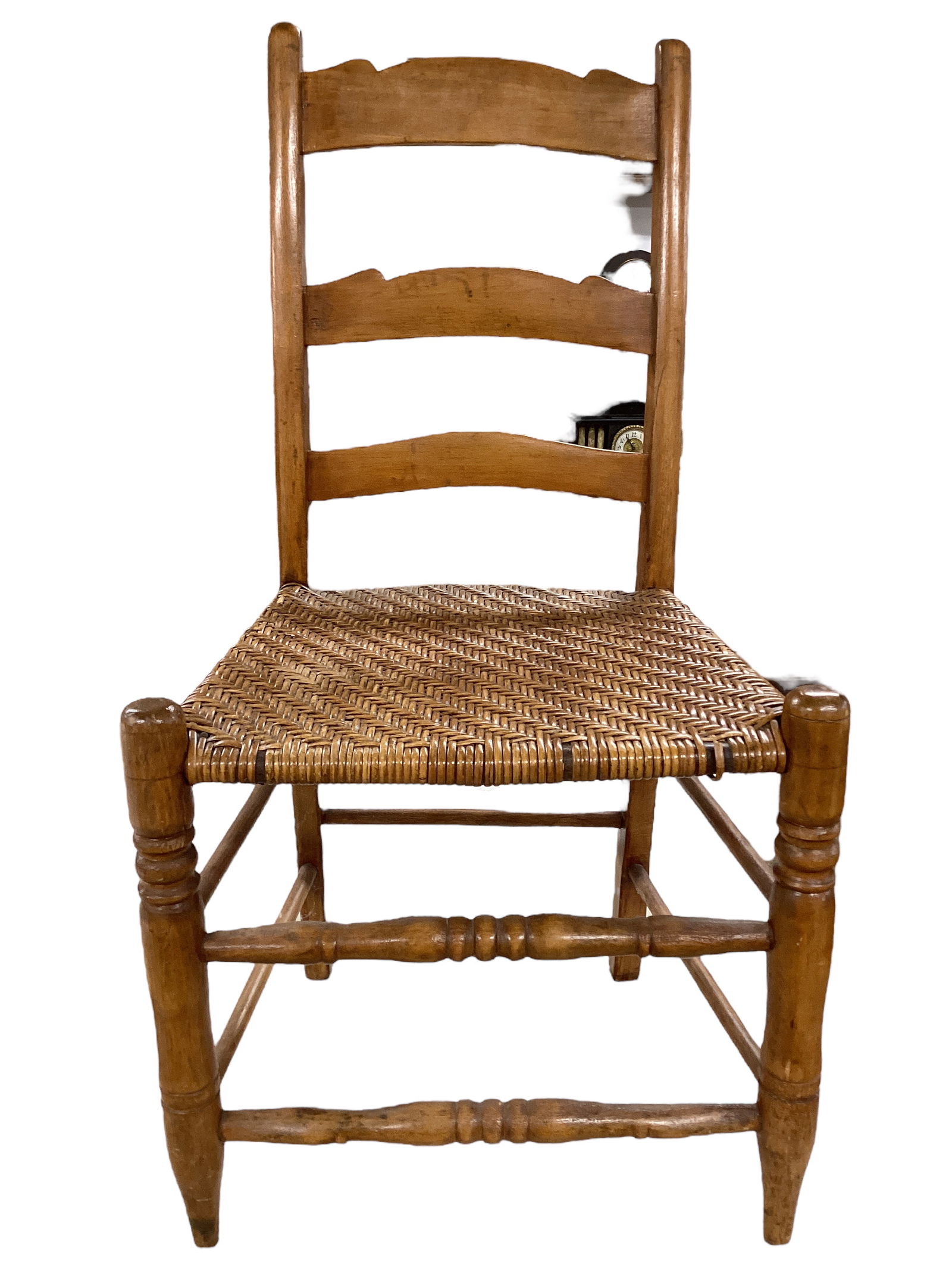 Ladder Back Herringbone Bamboo Seat Chair (1 of 1)