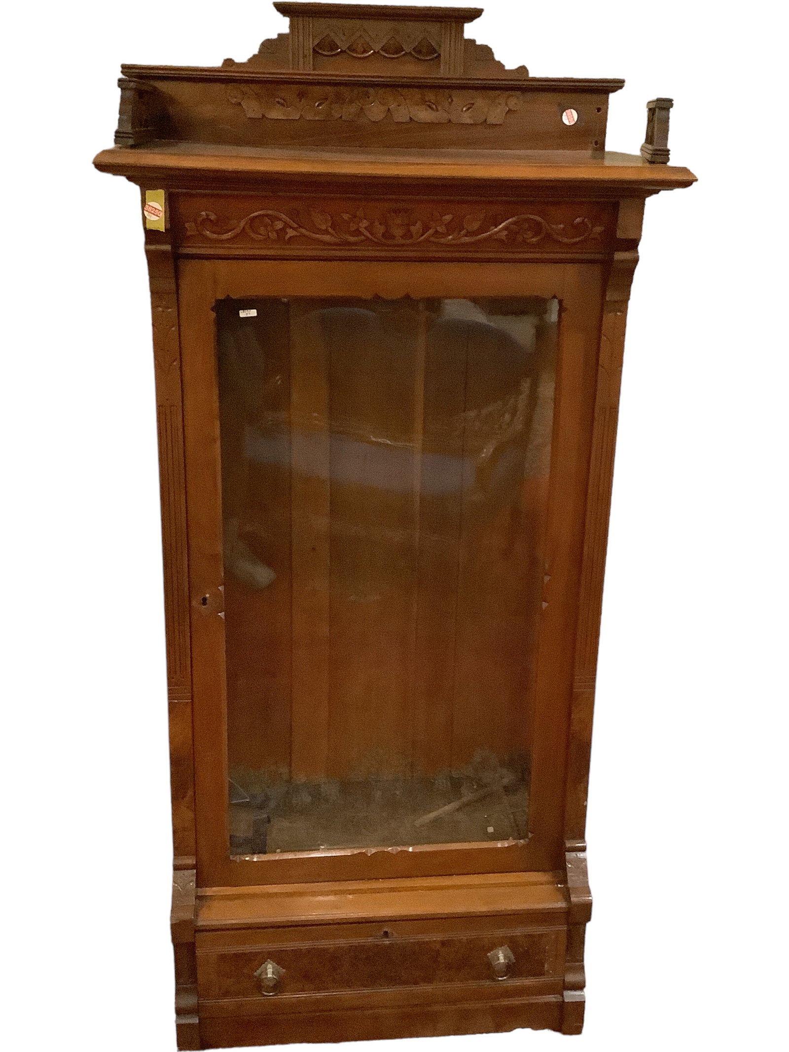 Walnut Victorian Display Cabinet (1 of 5)