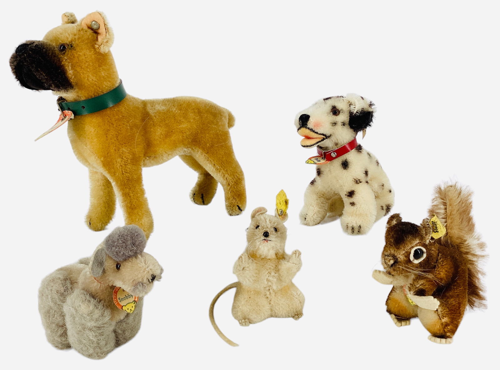 (5) Vintage Steiff Mohair Animals. (1 of 2)