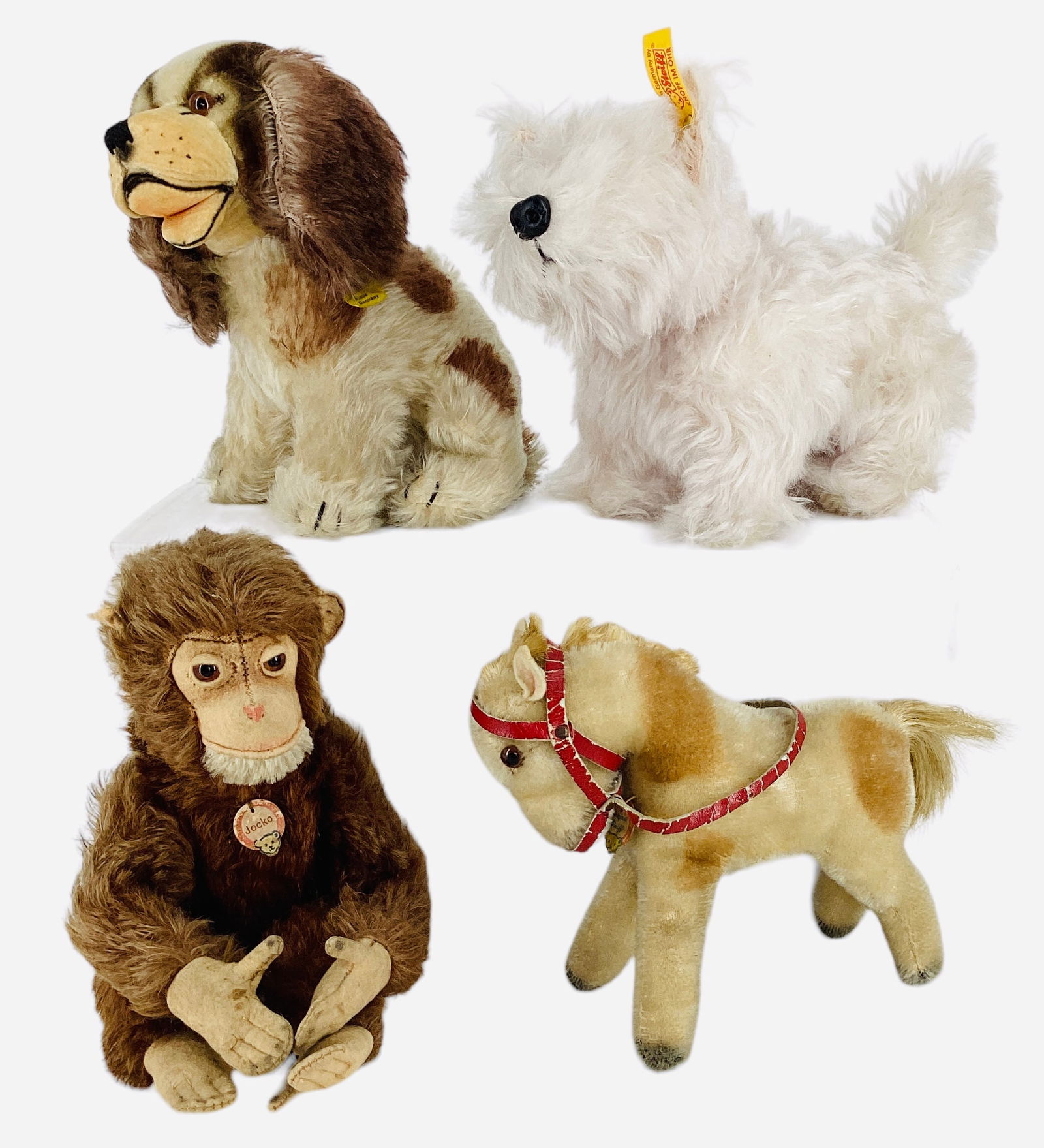 (4) Steiff mohair animals. (1 of 2)