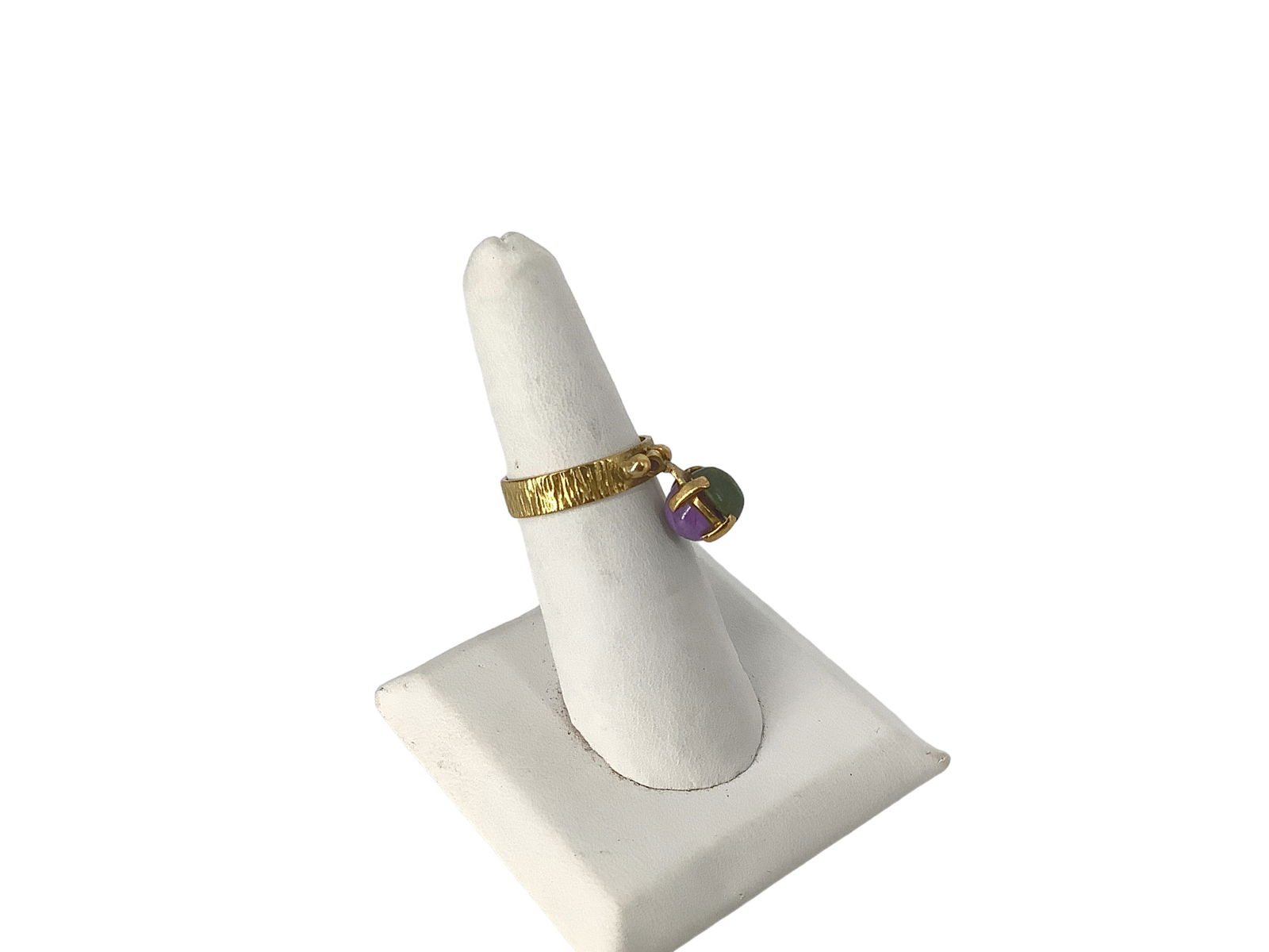 18kt Gold and Duo of Stone Cabochons Ring (1 of 4)