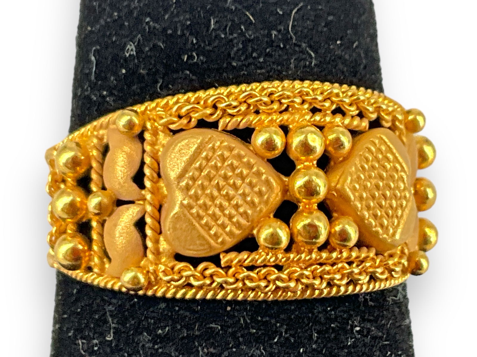 21k Gold Double-Heart Ring (1 of 3)