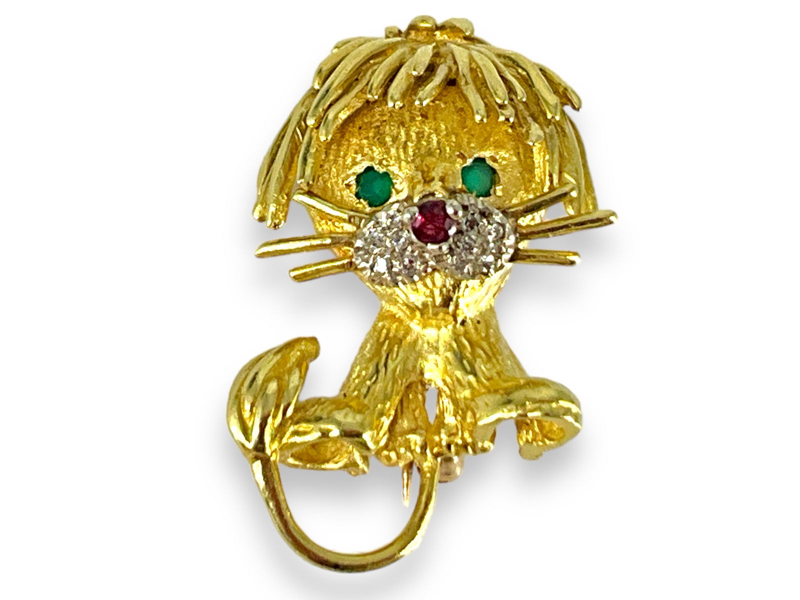 18k Hammerman Bros. Little Lion Brooch (1 of 5)