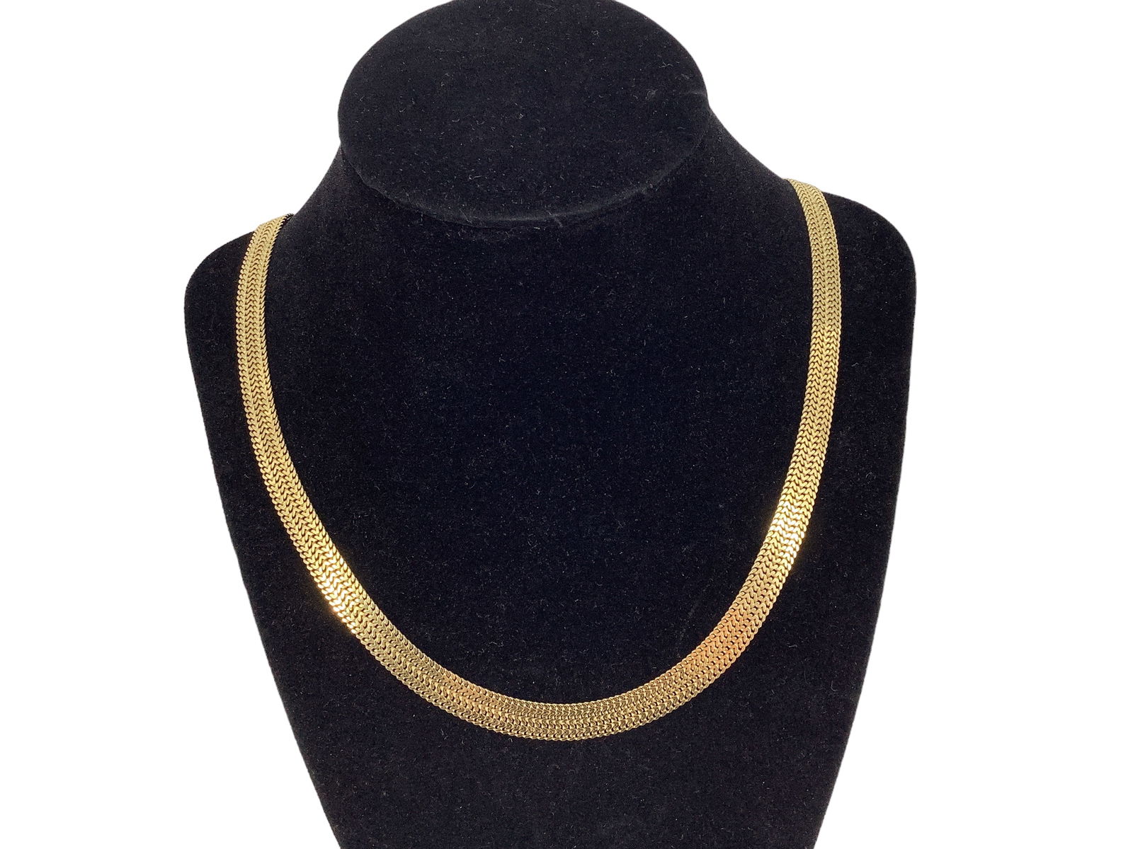 Long 14k Woven Mesh Chain (1 of 5)