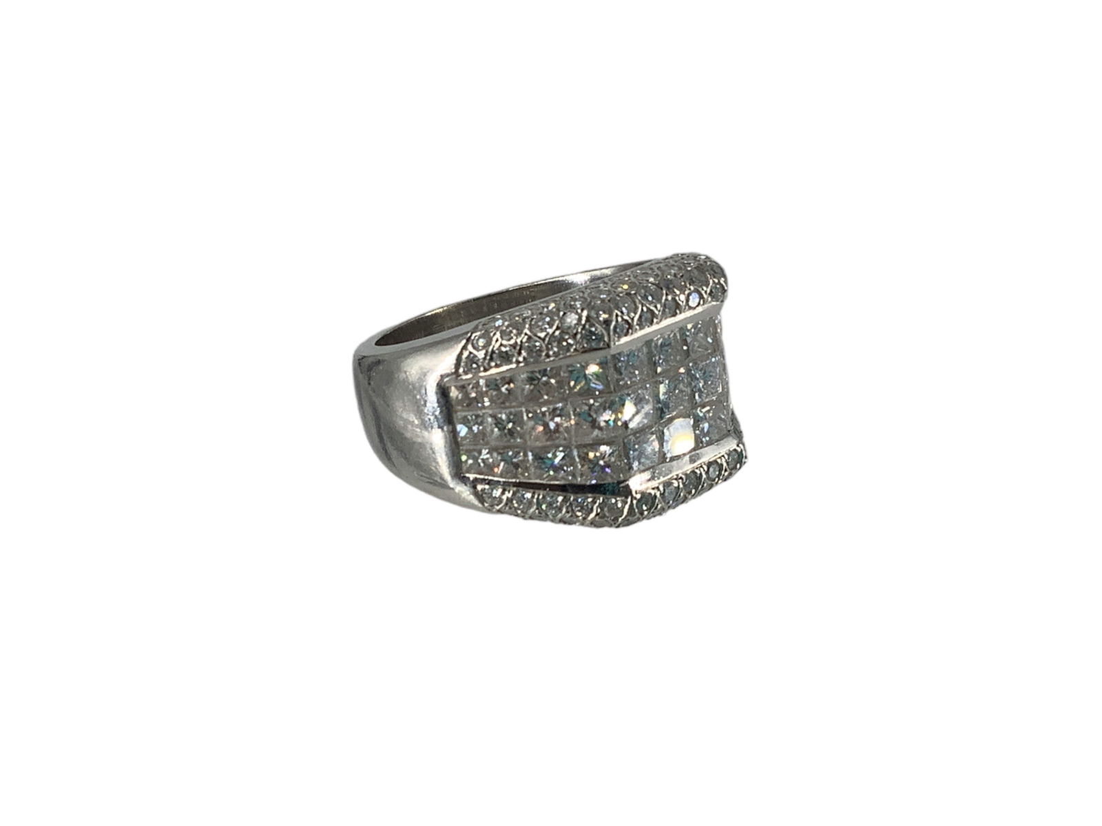 Modern Platinum & Diamond Ring (1 of 7)
