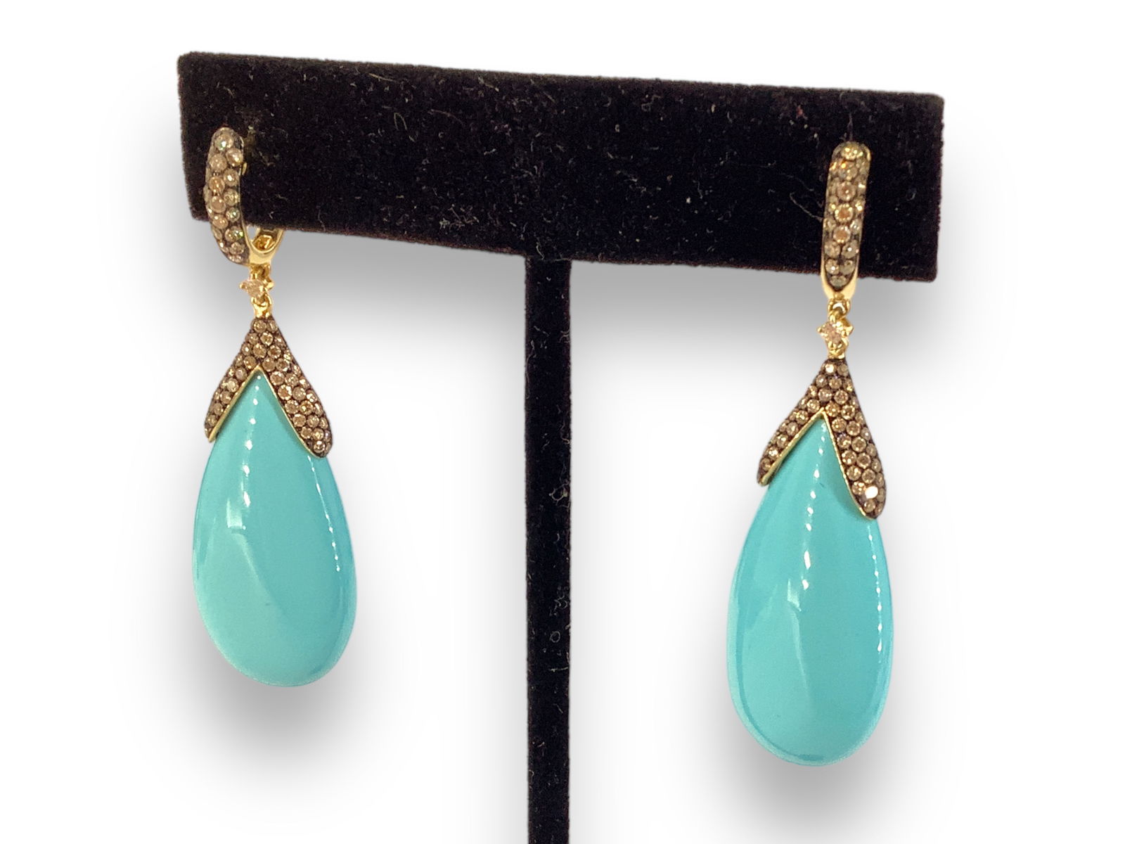 14kt Yellow Gold Diamond Dangle Earrings (1 of 5)