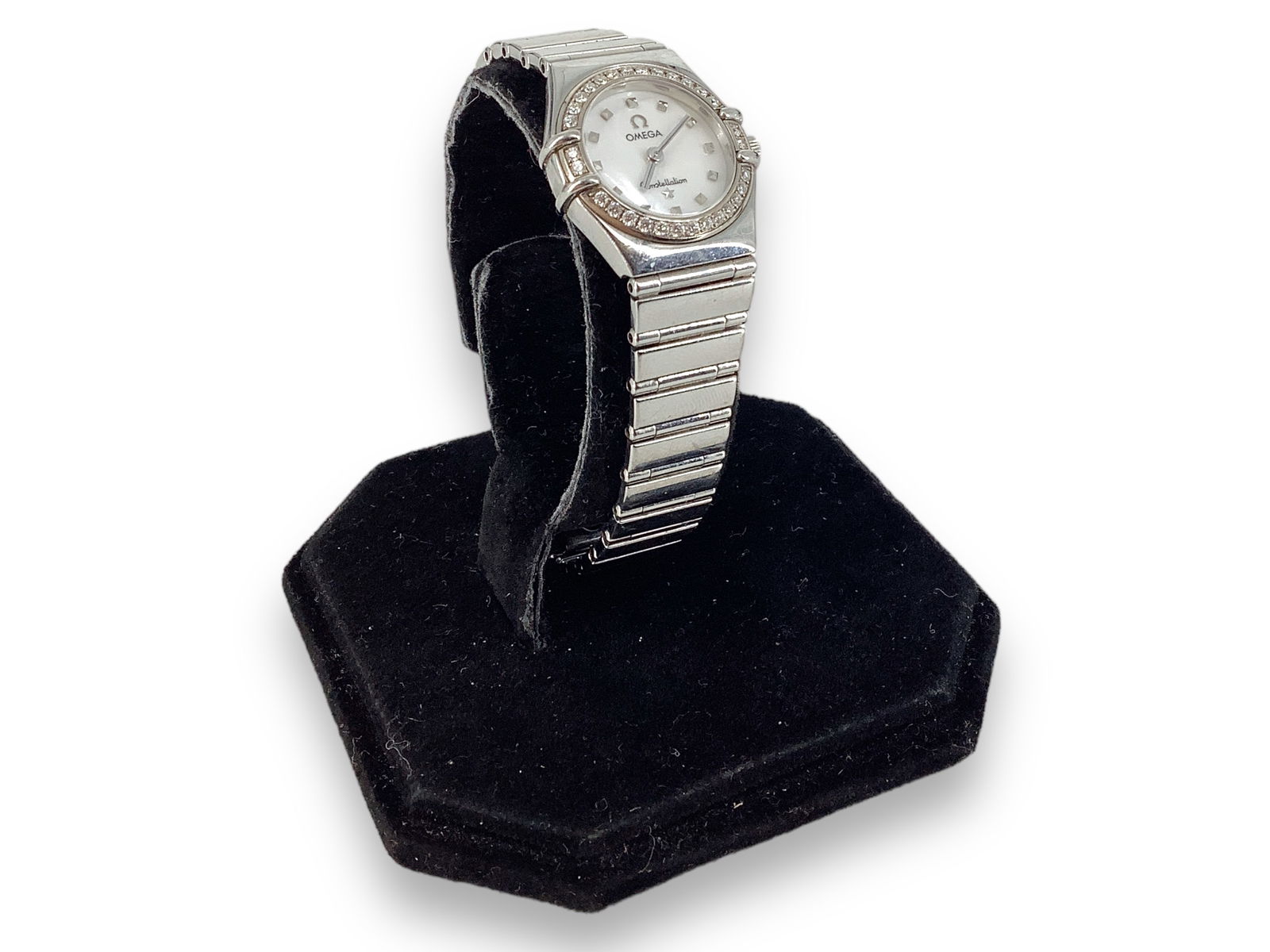 Omega Constellation Ladies' Wrist Watch with Diamond Bezel (1 of 8)