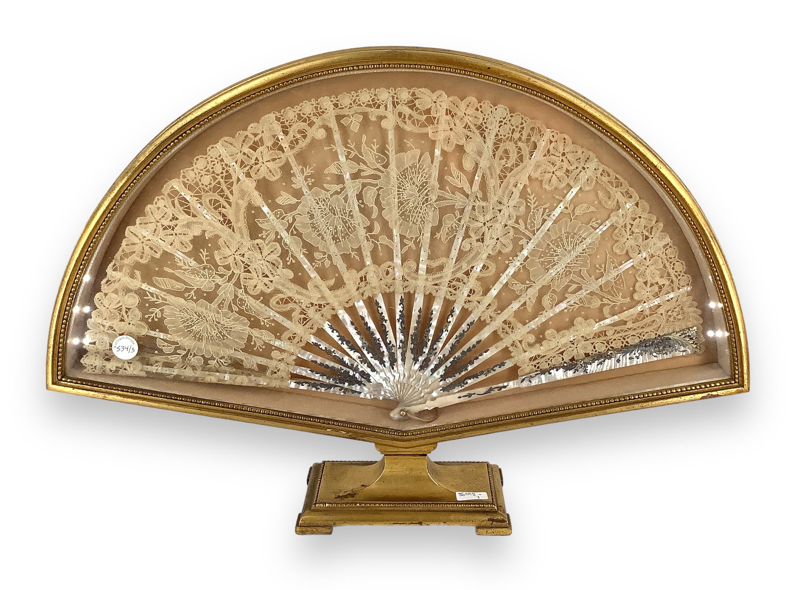 Antique Fan in Wooden Display Frame (1 of 9)