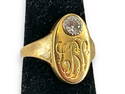 Pretty Signet Ring w/Diamond