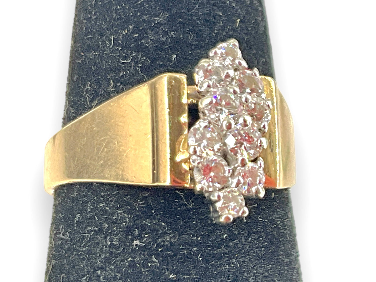 14kt Gold and Diamonds Cluster Ring (1 of 5)