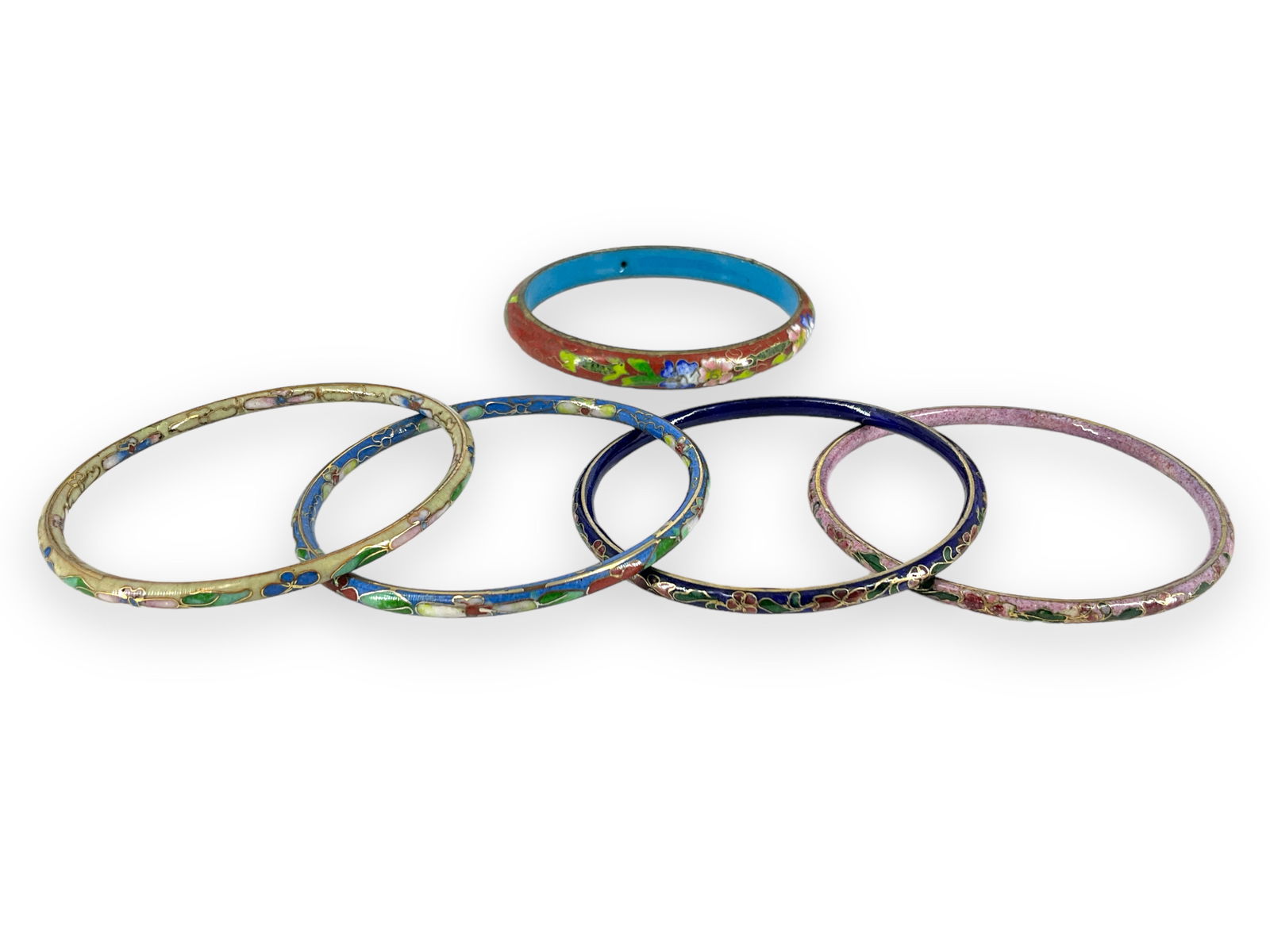 Assortment of Five CloisonnÈ Bangles (1 of 6)