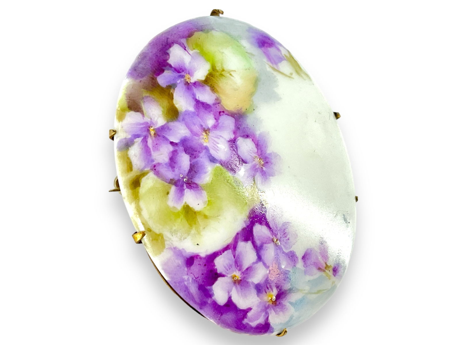 Hand-Painted Porcelain Pin (1 of 2)