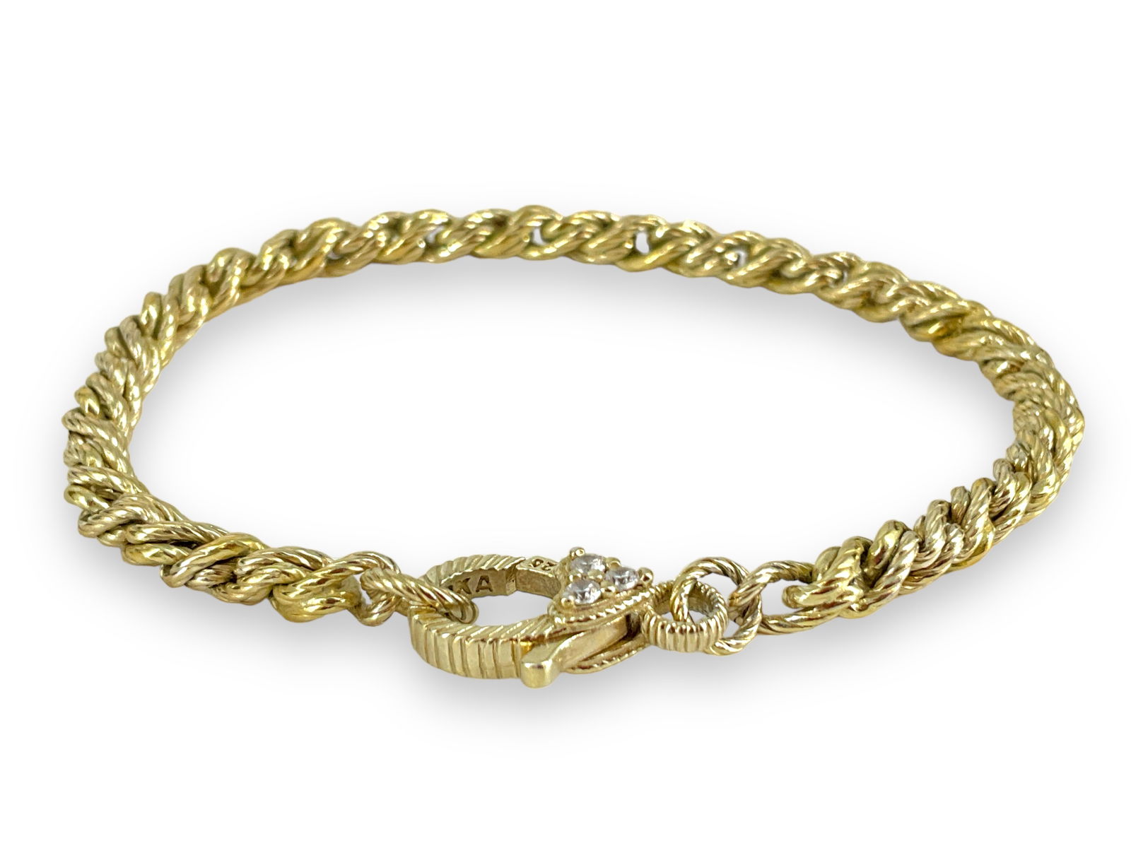 Modern Judith Ripka Sterling and CZ Stone Bracelet (1 of 6)