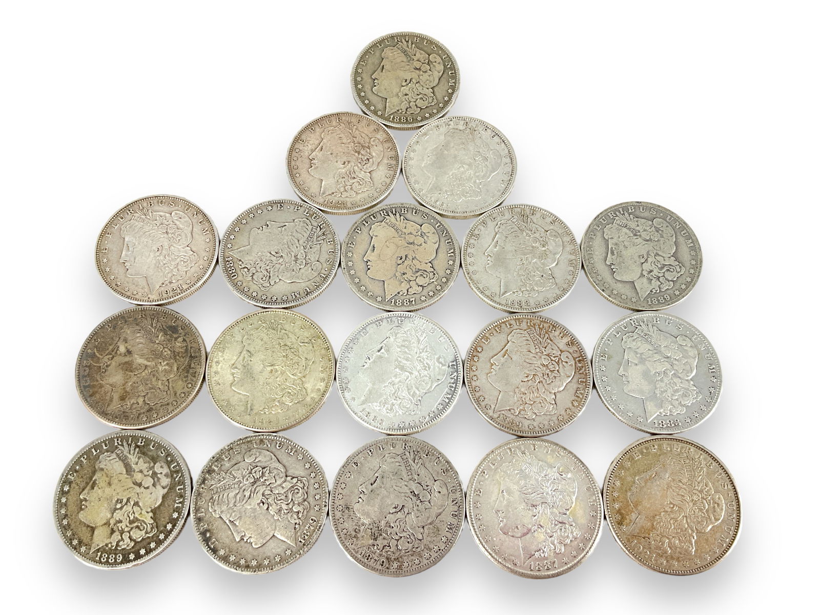 Assortment of 18 Morgan Silver Dollar Coins (1 of 4)
