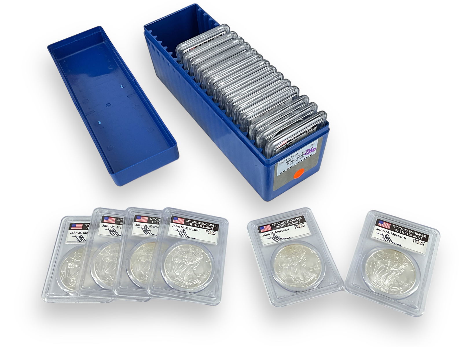 PCGS Slab Holder with 20 U.S. 1 oz. Silver Eagles (1 of 8)