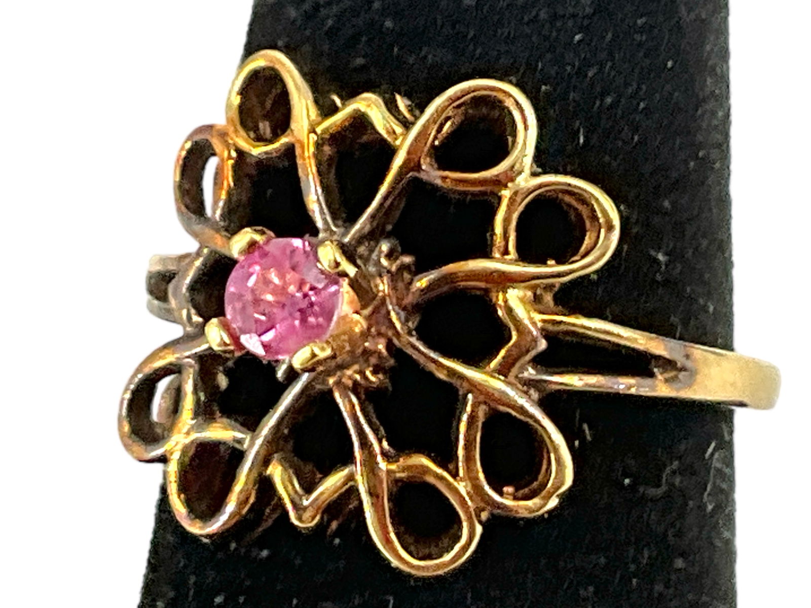 Gold-Plate over Sterling Pink Sapphire Ring (1 of 5)