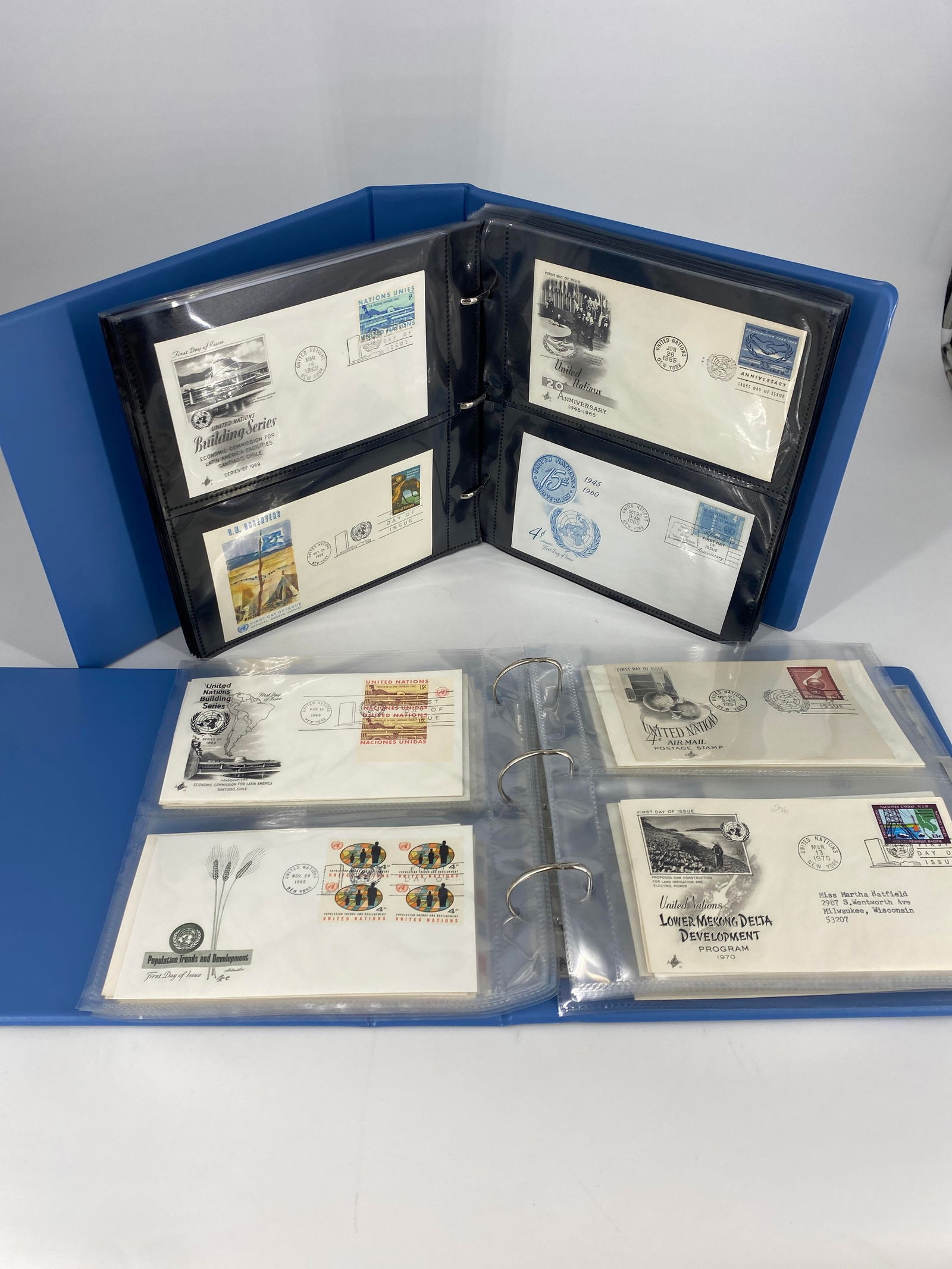 United Nations First Day Covers in Two Albums (1 of 7)