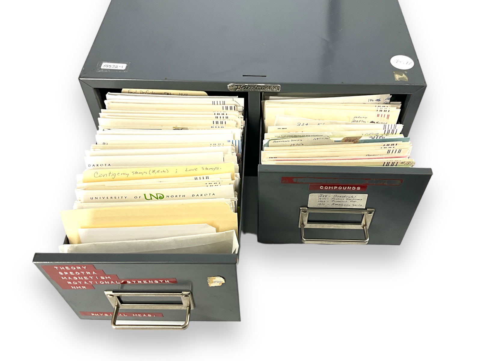 Stackable Filing Cabinet Filled with Stamps (1 of 9)