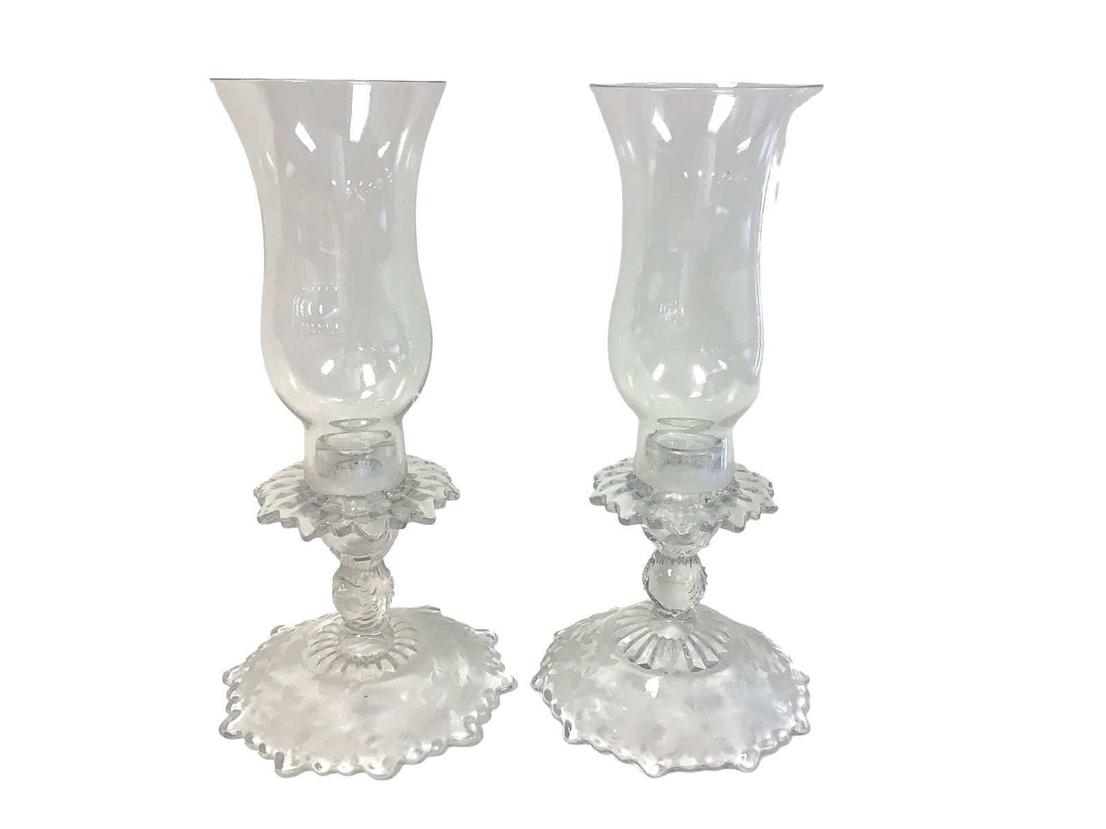 Cambridge: Cambridge Lot of 2. 10î Hurricanes with Blossom Time etch on base only.