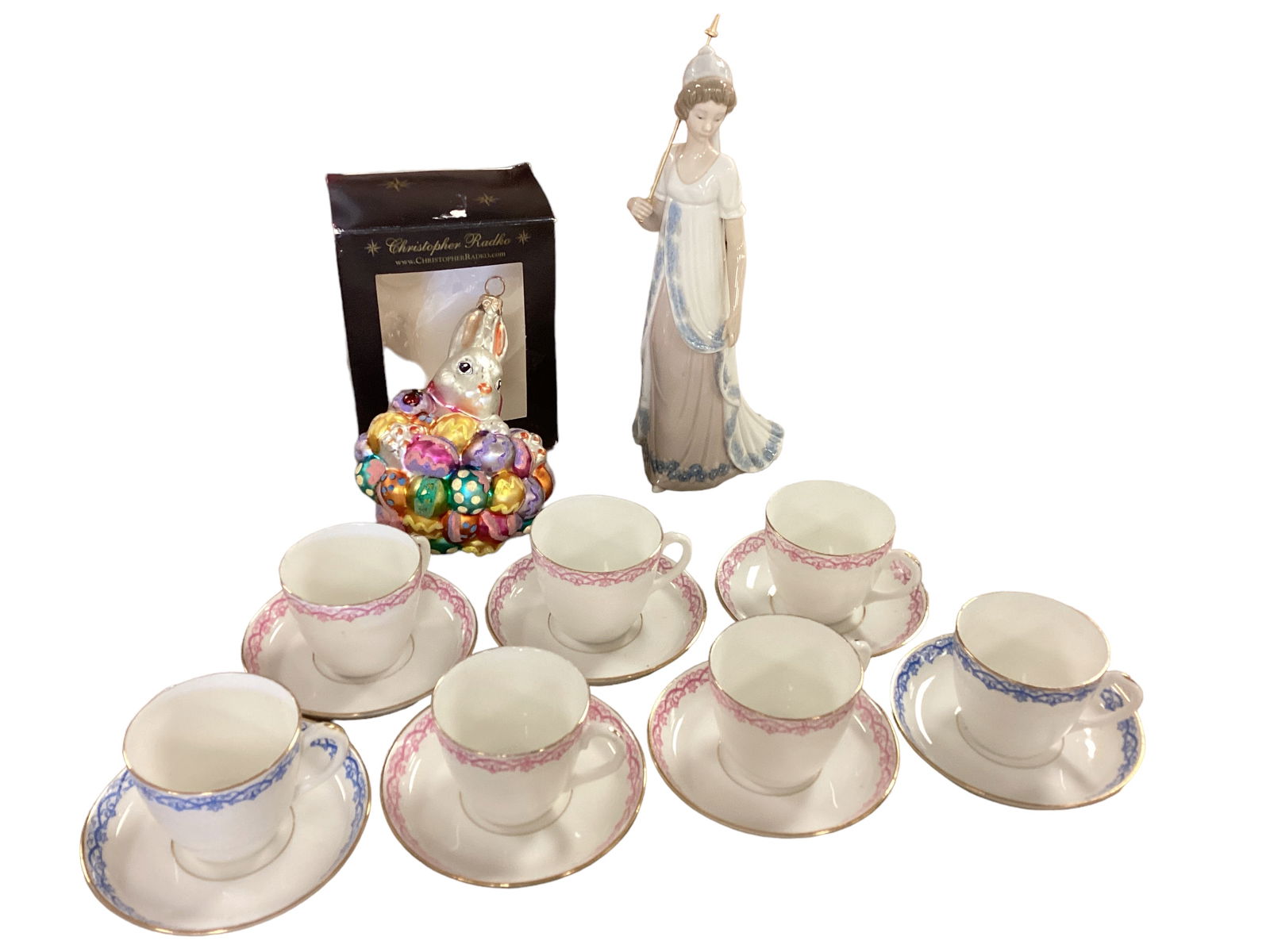 Lladro Viennese Lady, Radko Ornament, Melind Cups & Saucers (1 of 2)