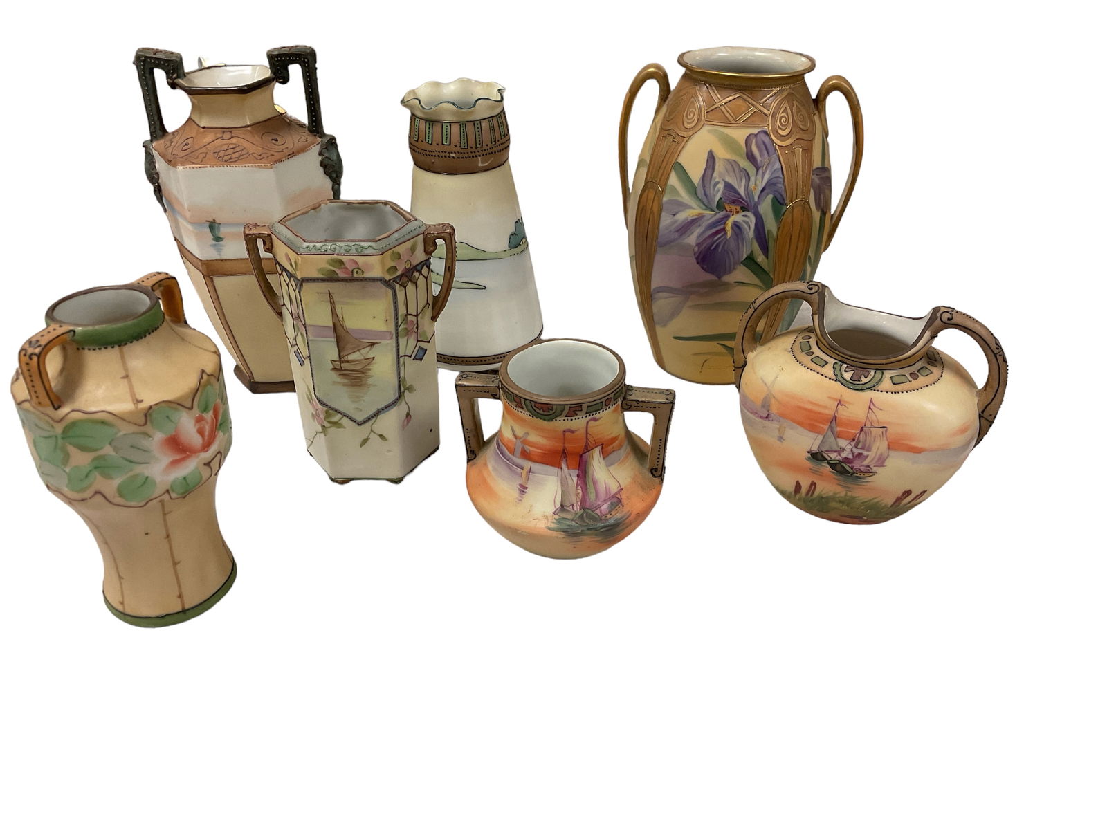Nippon Hand Painted Vases (1 of 1)