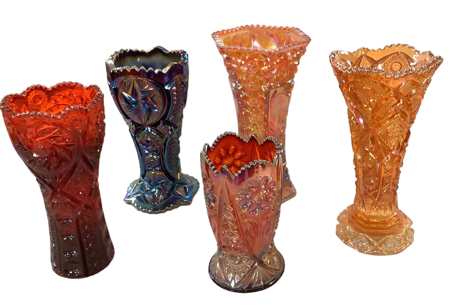 Carnival Glass Vases (1 of 3)