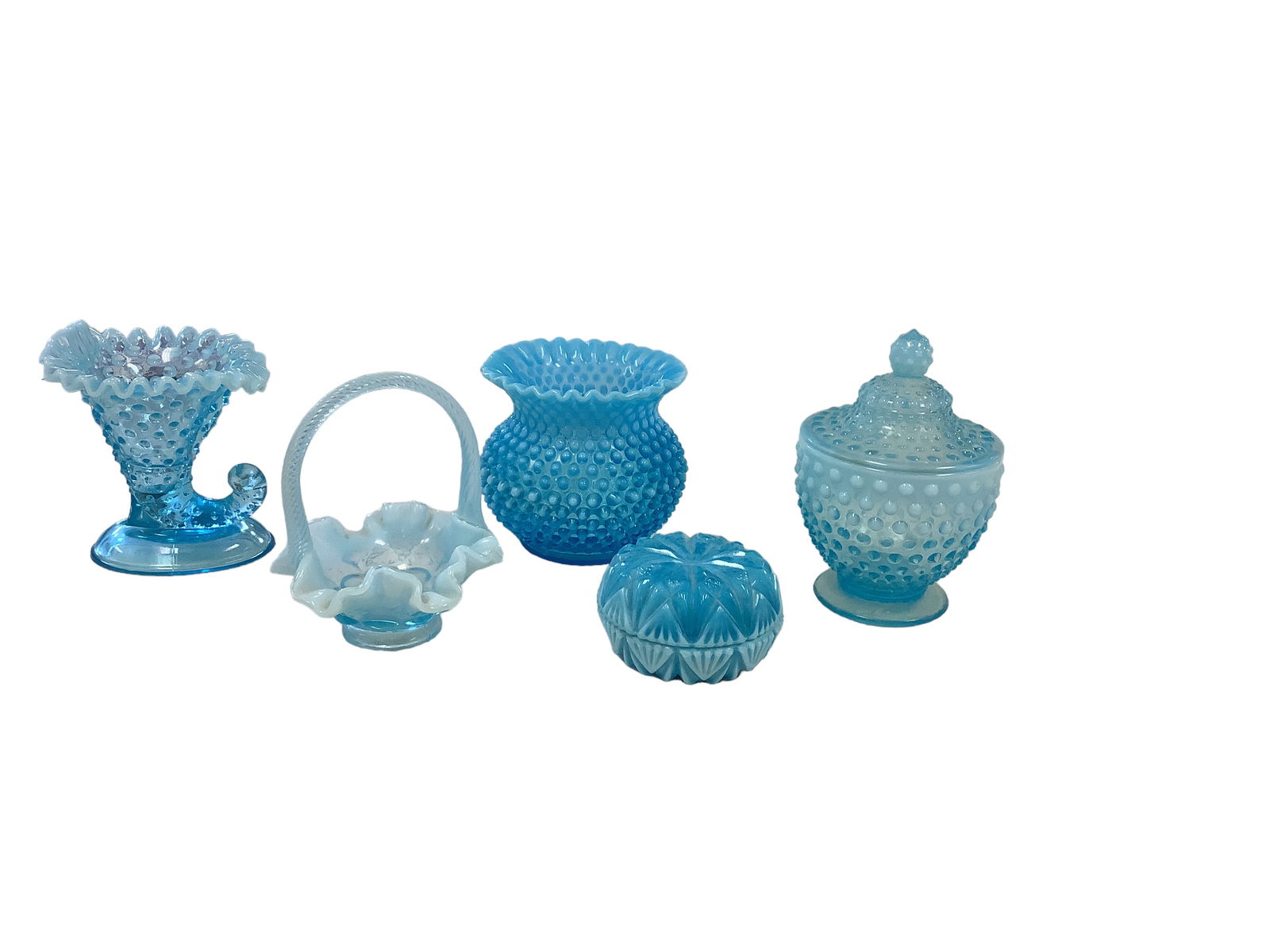 Unmarked Aqua Art Glass Pieces (1 of 1)