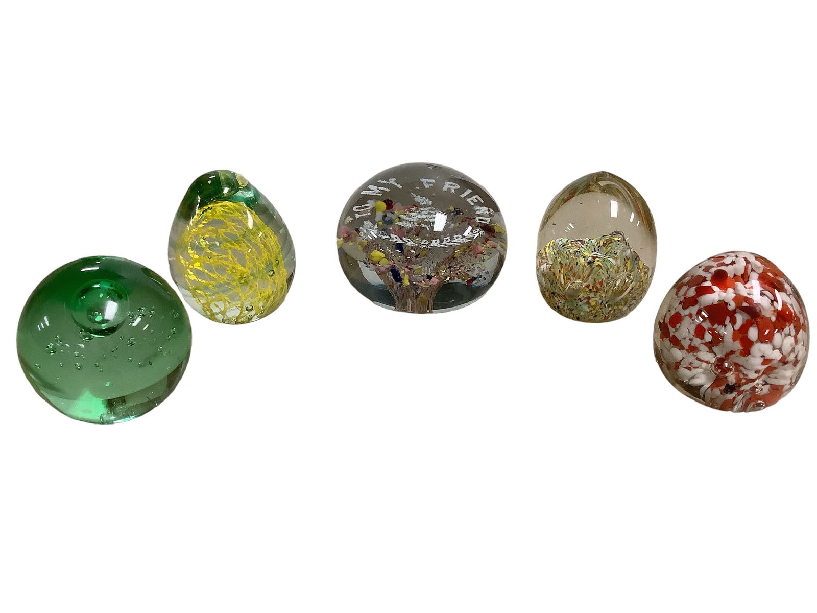Hand Blown Glass Paperweights (5) (1 of 1)