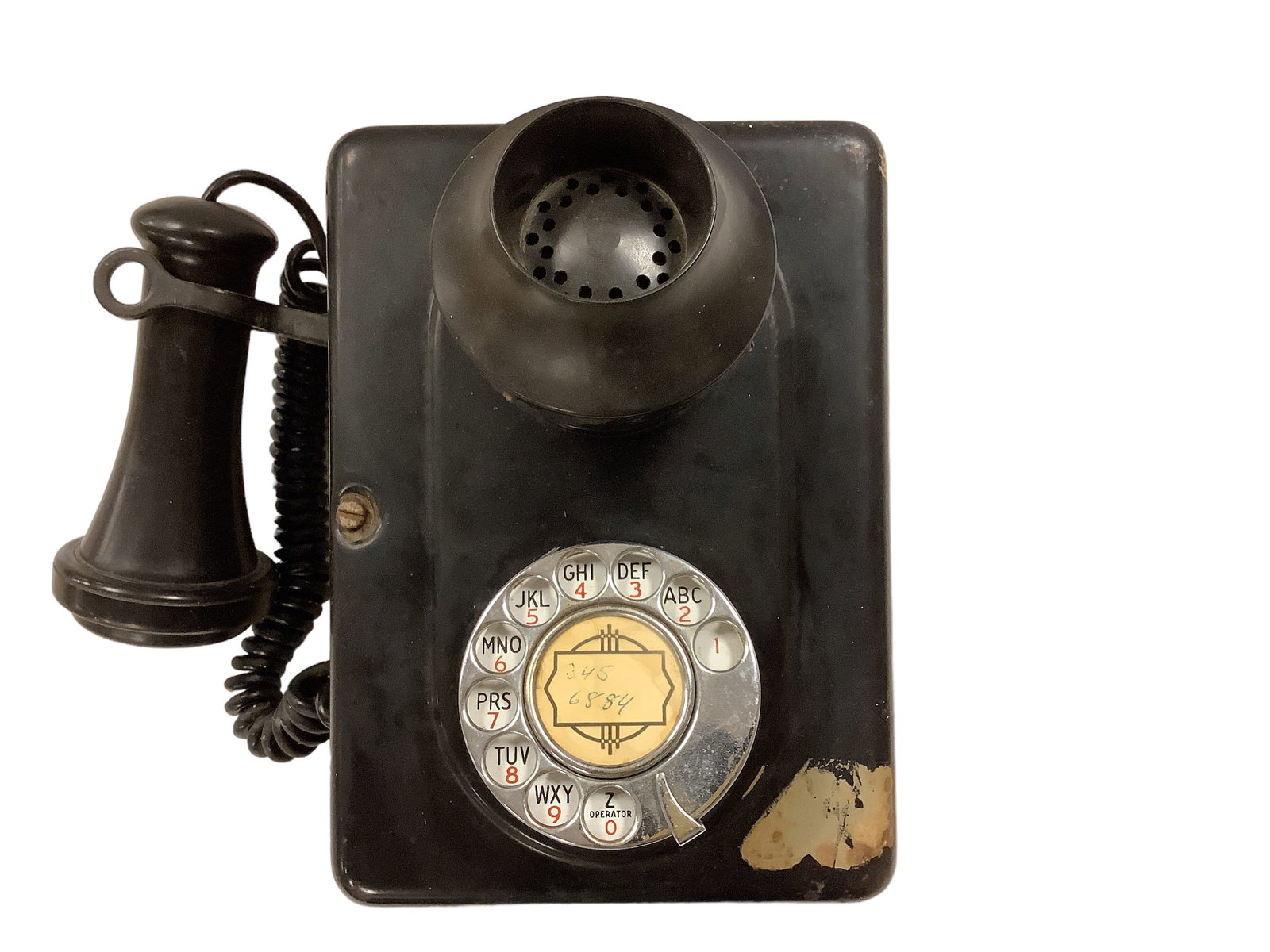 Vintage Rotary Phone: Vintage Rotary Phone Metal wall phone, manufacturer unknown, box is 7.25î L x 9.5îH.