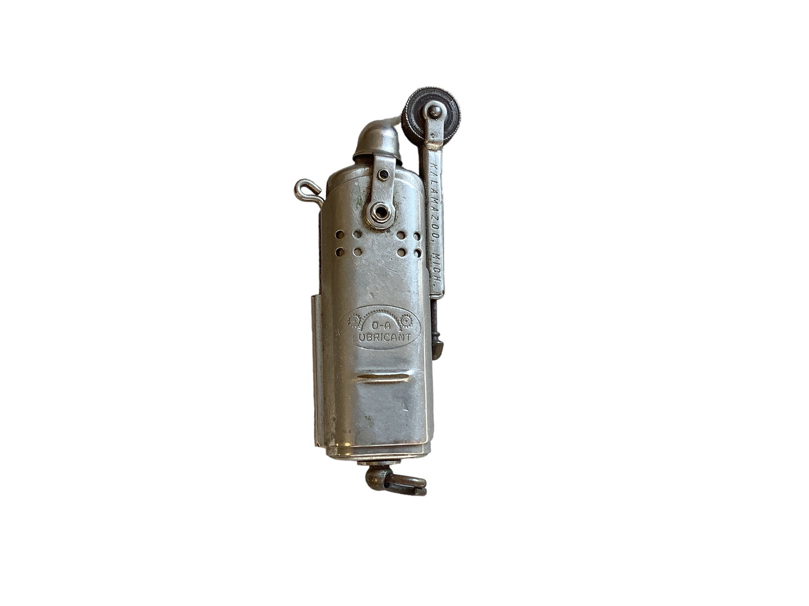 D.A. Oil/Lubricant Advertising Antique Lighter: D.A. Oil/Lubricant Advertising Antique Lighter 3îL