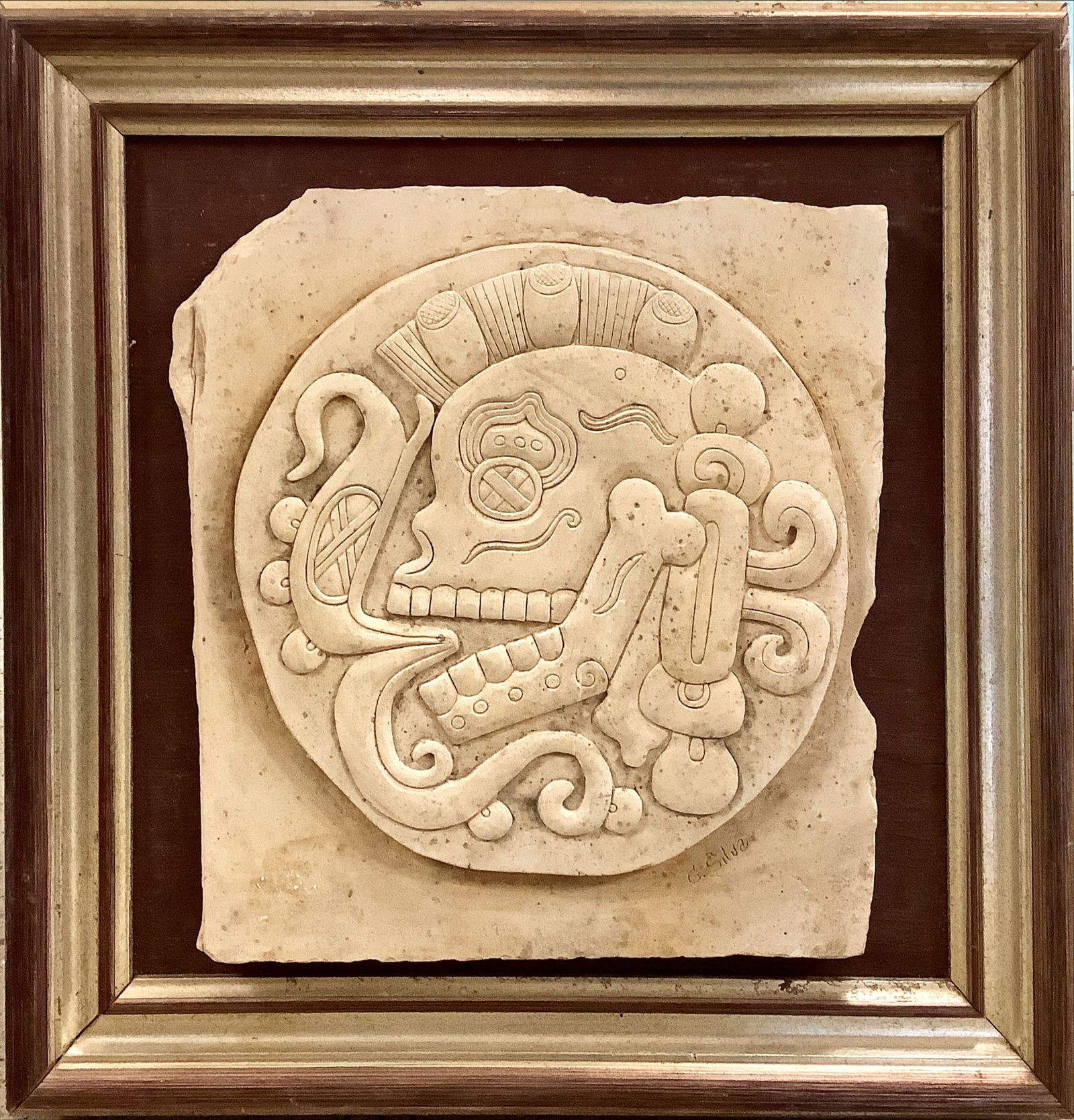 Signed Stone Relief, Abstract (1 of 2)