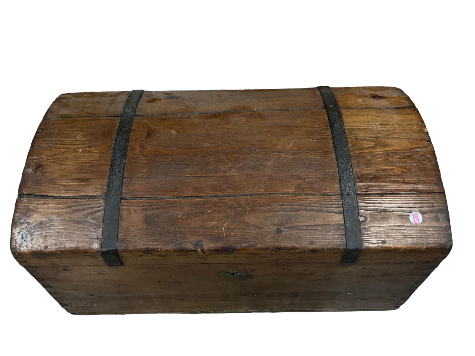 Victorian Wood Dome Top Trunk with Square Head Nails (1 of 3)