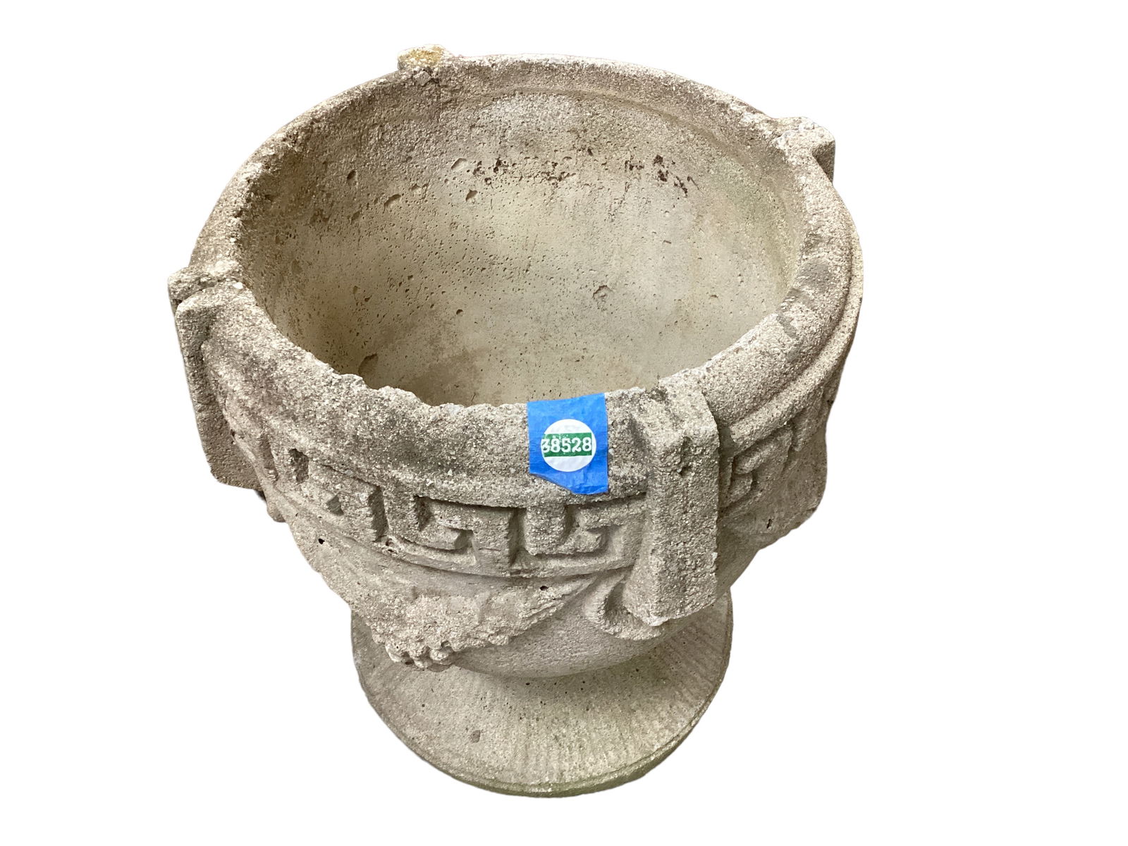 Cement Greek Key Planter (1 of 1)