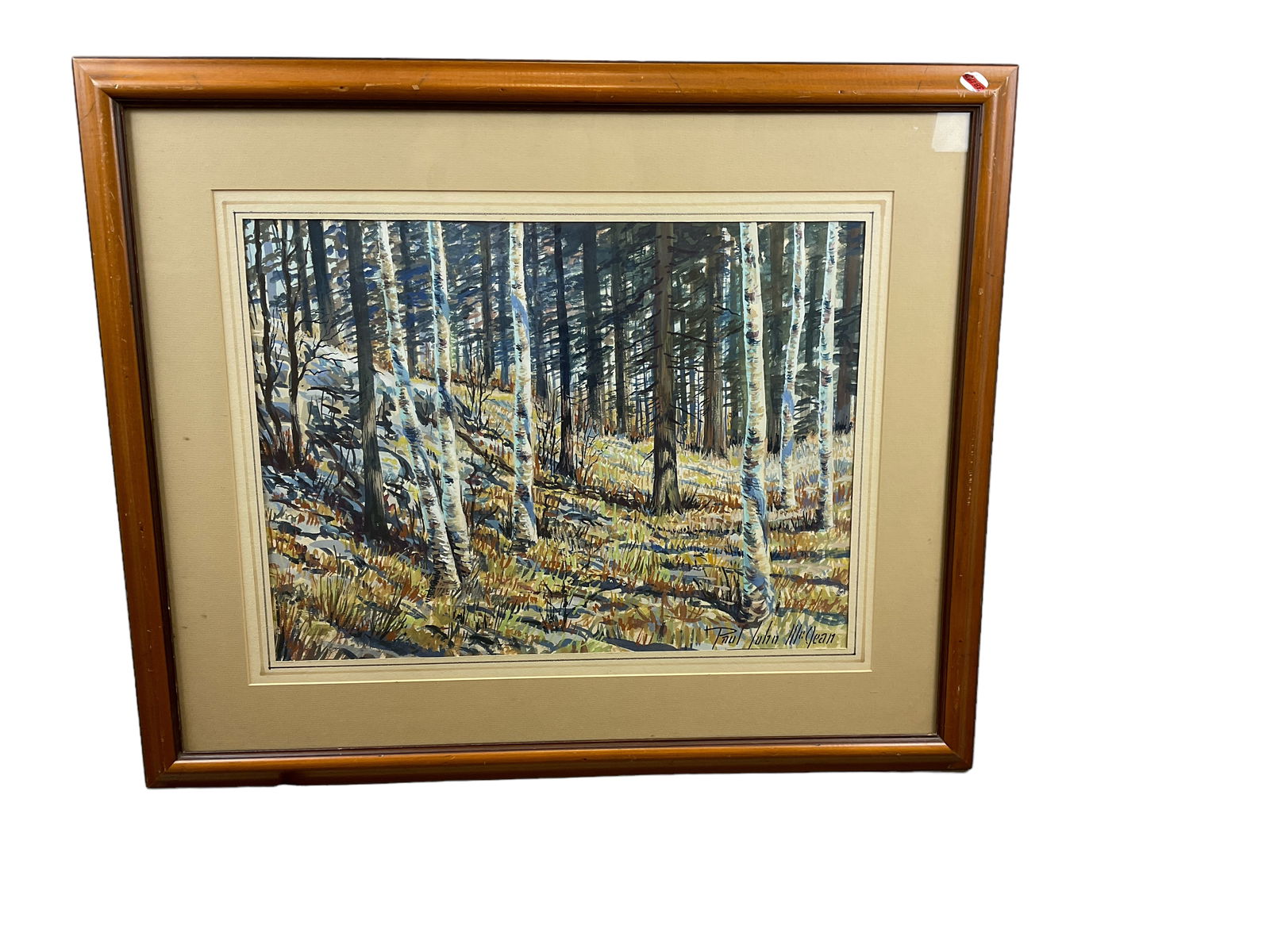 Paul John McClean, Forest with Birch and Pine, Watercolor, 28 x 34 in. (71.1 x 86.4 cm.) (1 of 1)