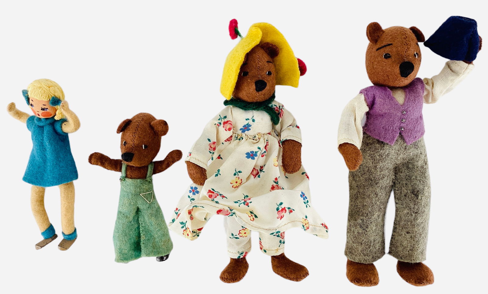 Set Vintage German BAPS "Goldilocks and the Three Bears". (1 of 2)