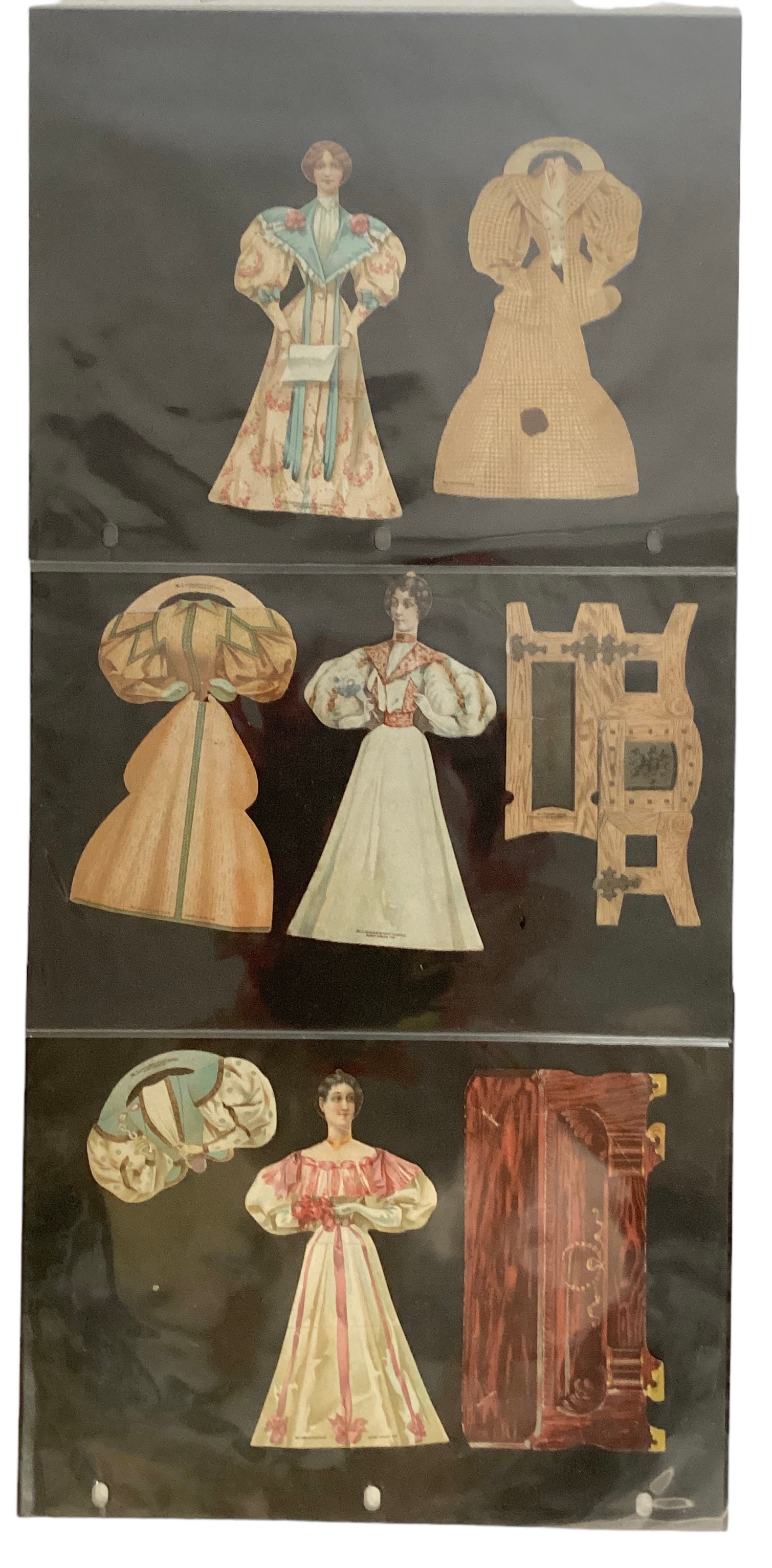 McLaughlin's XXXX Coffee Advertising Paper Dolls: McLaughlin's XXXX Coffee Advertising Paper Dolls From Series Twelve (March 13, 1896) Ladies with Furniture, lithographer J. Ottmann. In overall good condition.