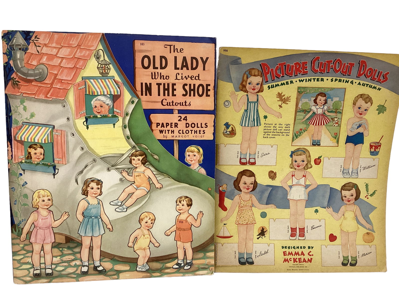 1940ís Uncut Paper Doll Books by Margo Voight & Emma C. McKean. (1 of 6)