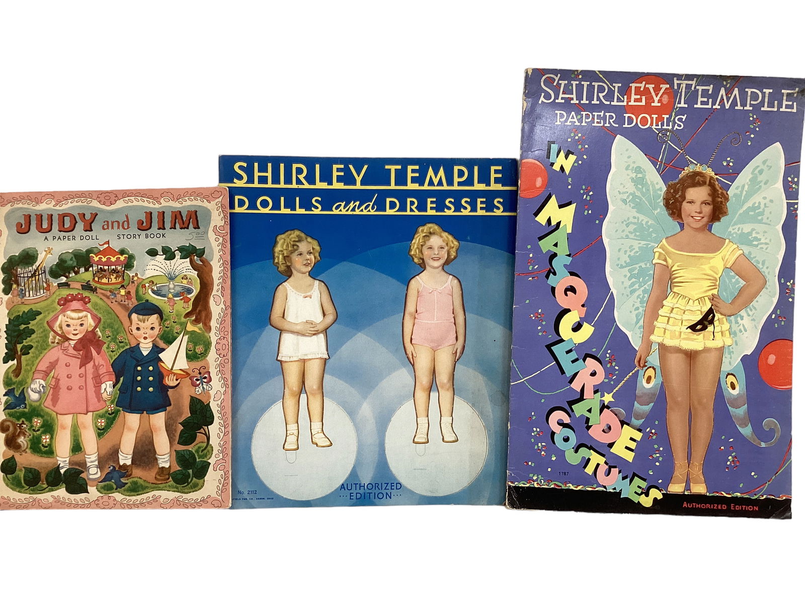 2 Shirley Temple Paper Doll Books (Uncut) & Judy & Jim Doll Story Book (1 of 6)