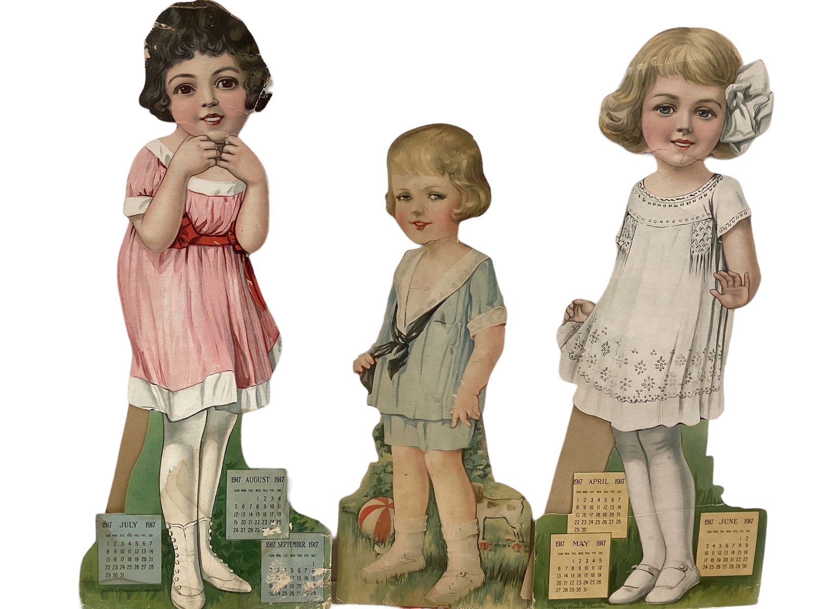 Vintage 19î Swiftís Premium Calendar Cardboard Dolls with Outfits, 1 Vintage 16î (1 of 4)