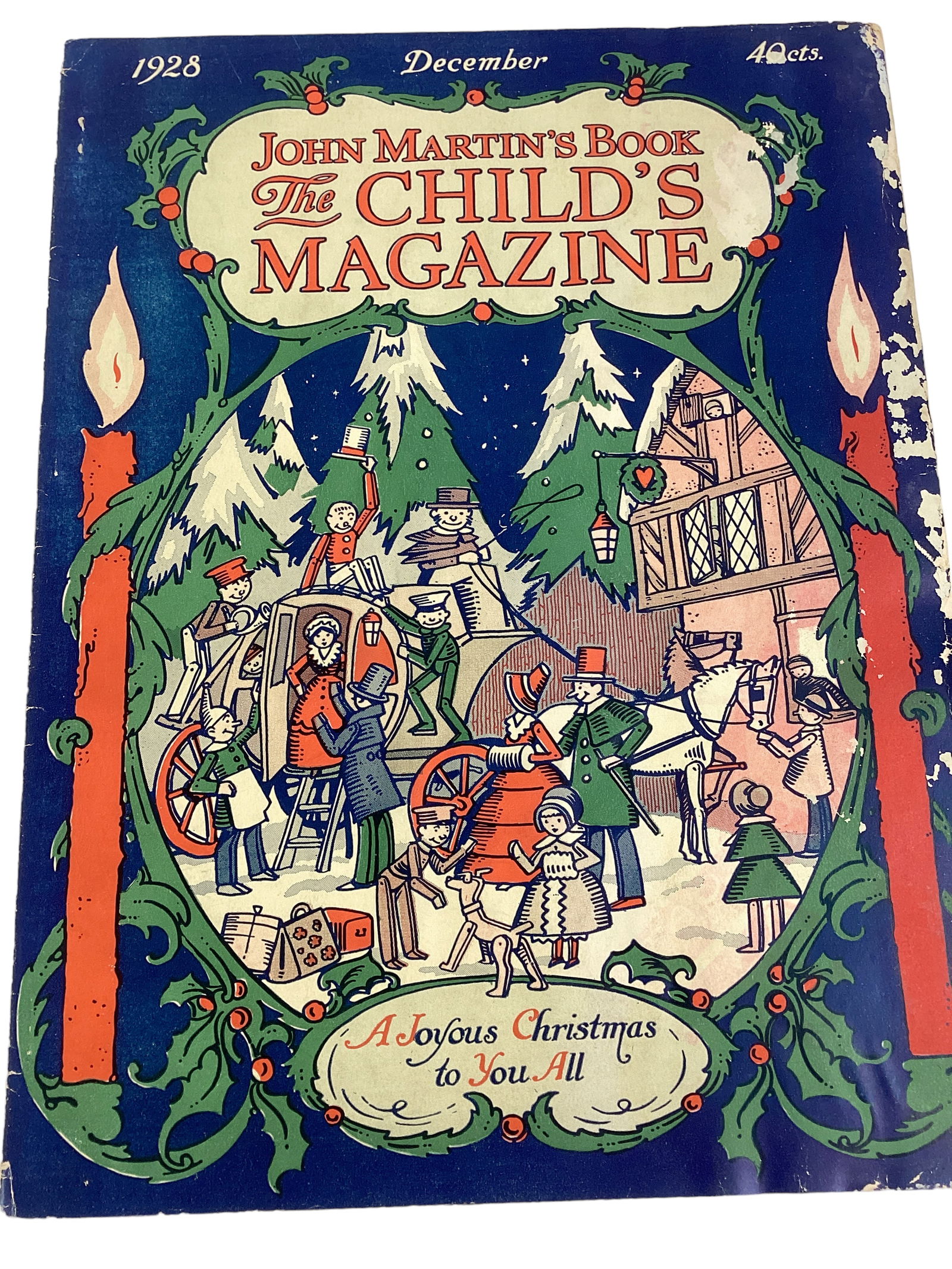 John Martinís Book ìThe Childís Magazineî December 1928: John Martinís Book ìThe Childís Magazineî December 1928 Paper cover is loose, bits of pages missing at edges, some tears. For being 95 years old, this magazine is in remarkably goo