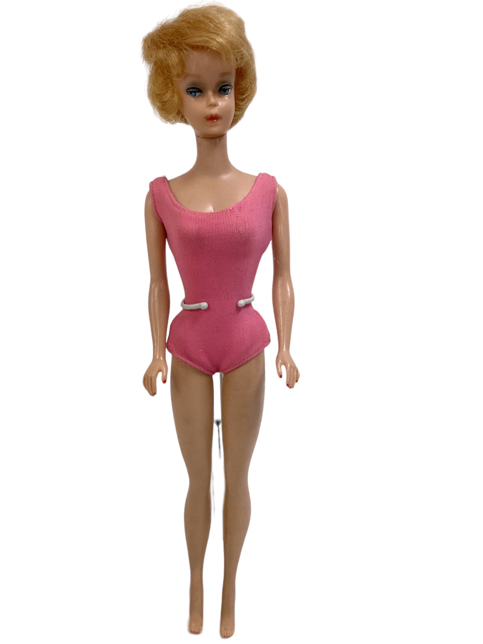 (1) BLONDE BUBBLECUT BARBIE IN PINK ONE-PIECE SUIT (1 of 4)