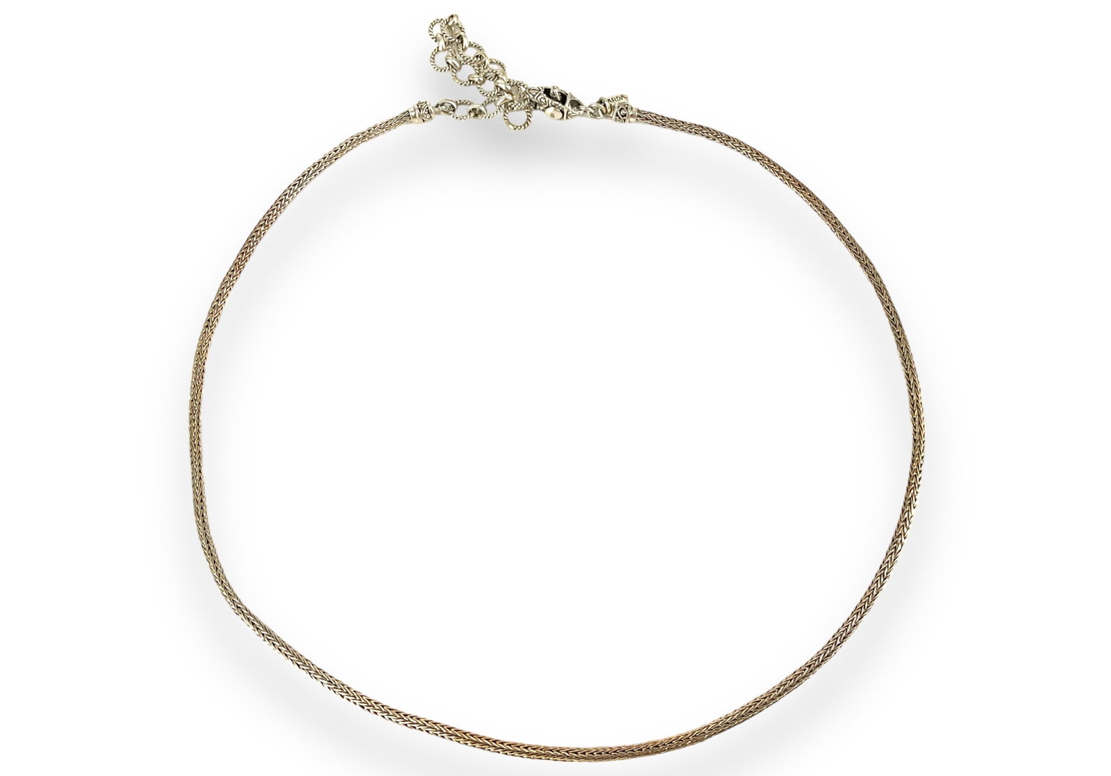 Sterling Silver Necklace from Sarda: Sterling Silver Necklace from Sarda Stamped and tested 925/sterling silver, adjustable length, signed SARDA, new-old-stock, modern design, with lobster hook clasp closure, 2.75mm chain width, 0.75 tro