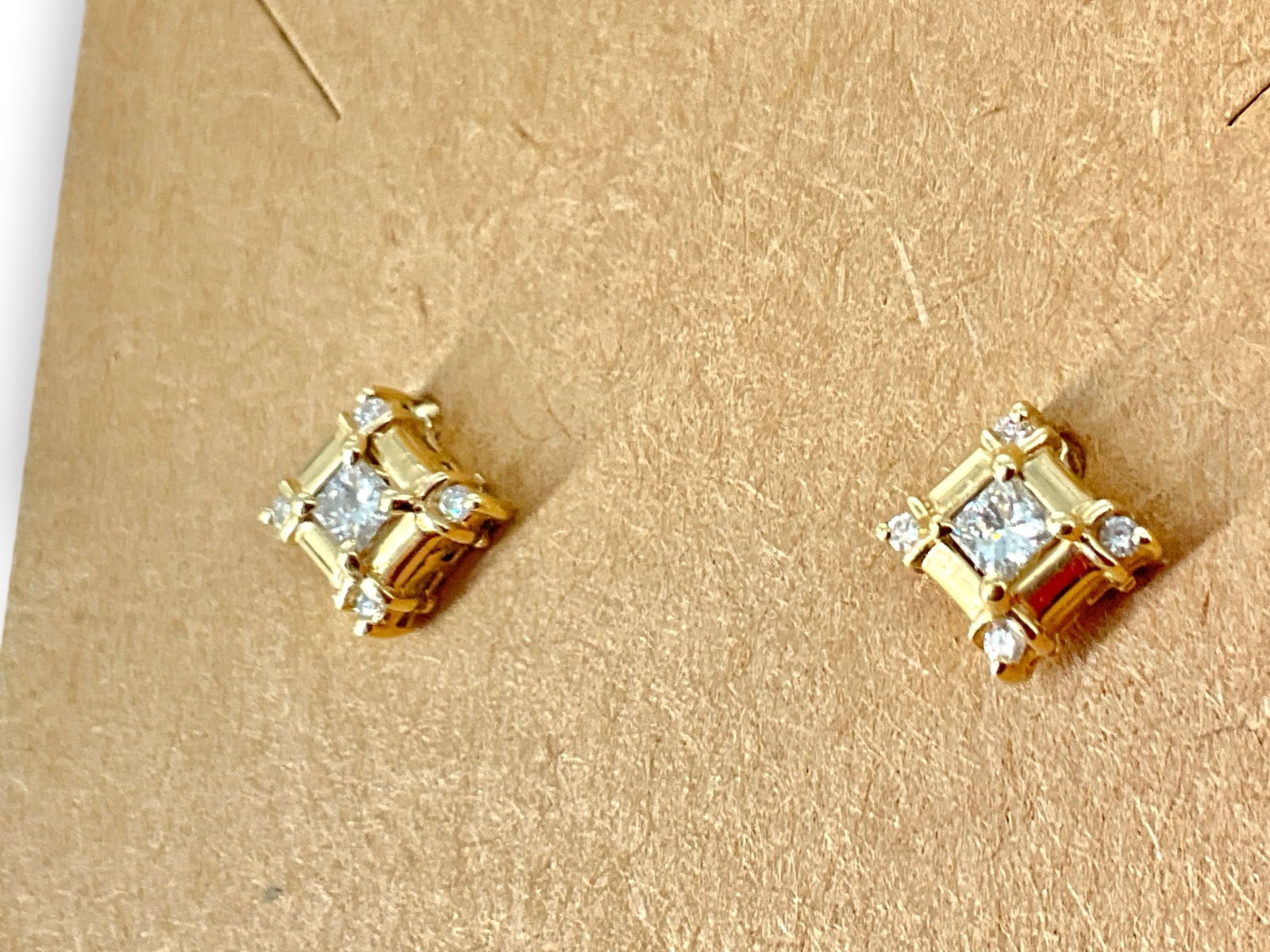 14kt Yellow Gold Diamond Earrings (1 of 3)