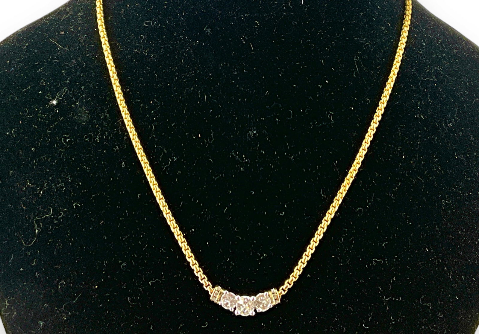 Beautiful 14k Yellow & Gold Diamond Necklace (1 of 7)
