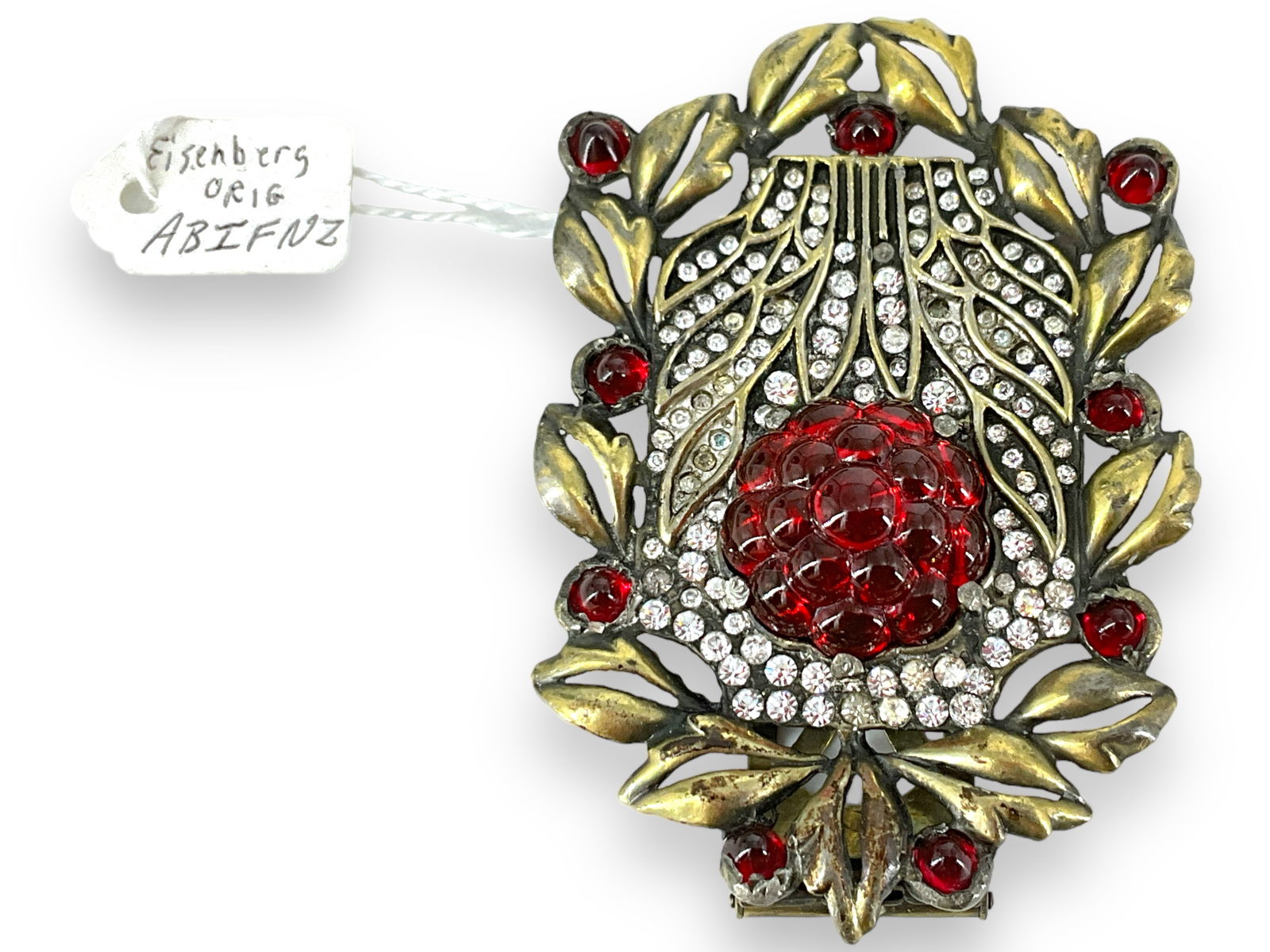 ìEisenberg Originalî Red Stone Brooch (1 of 5)