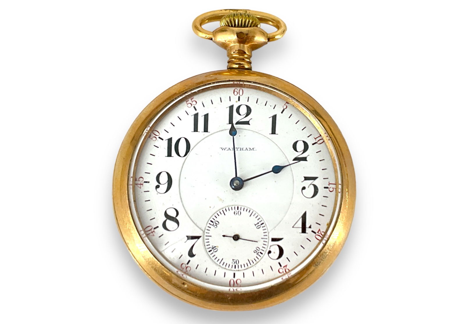 Railroad Grade Waltham Pocket Watch with Skeleton Reverse (1 of 3)