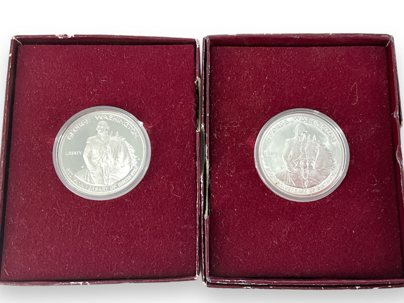 Two George Washington Commemorative Half Dollar Coins (1 of 3)